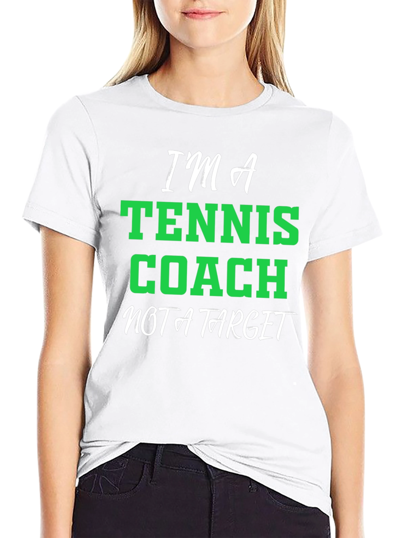 Black Tennis Coach T-Shirt - Funny Graphic Tee view 9