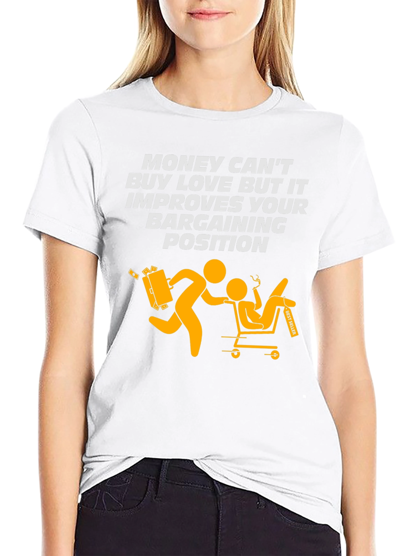 Black Funny Money Bargaining Position Graphic Tee view 9