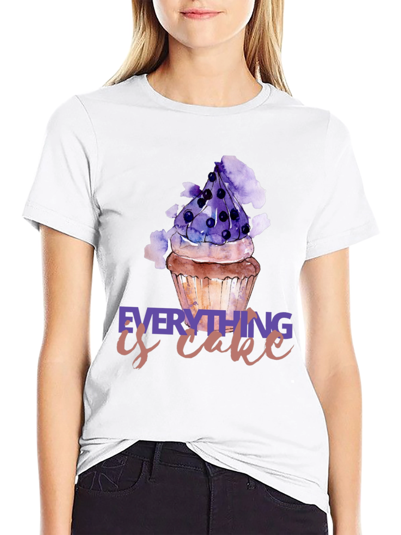 Black Everything is Cake T-Shirt view 9