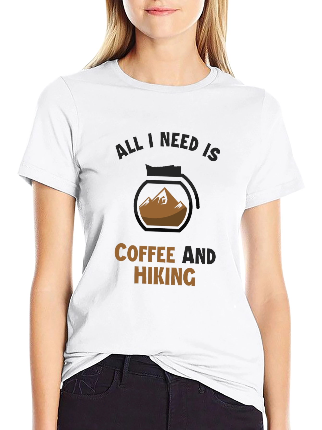 Black Coffee and Hiking T-Shirt - Mountain Adventure Tee view 9