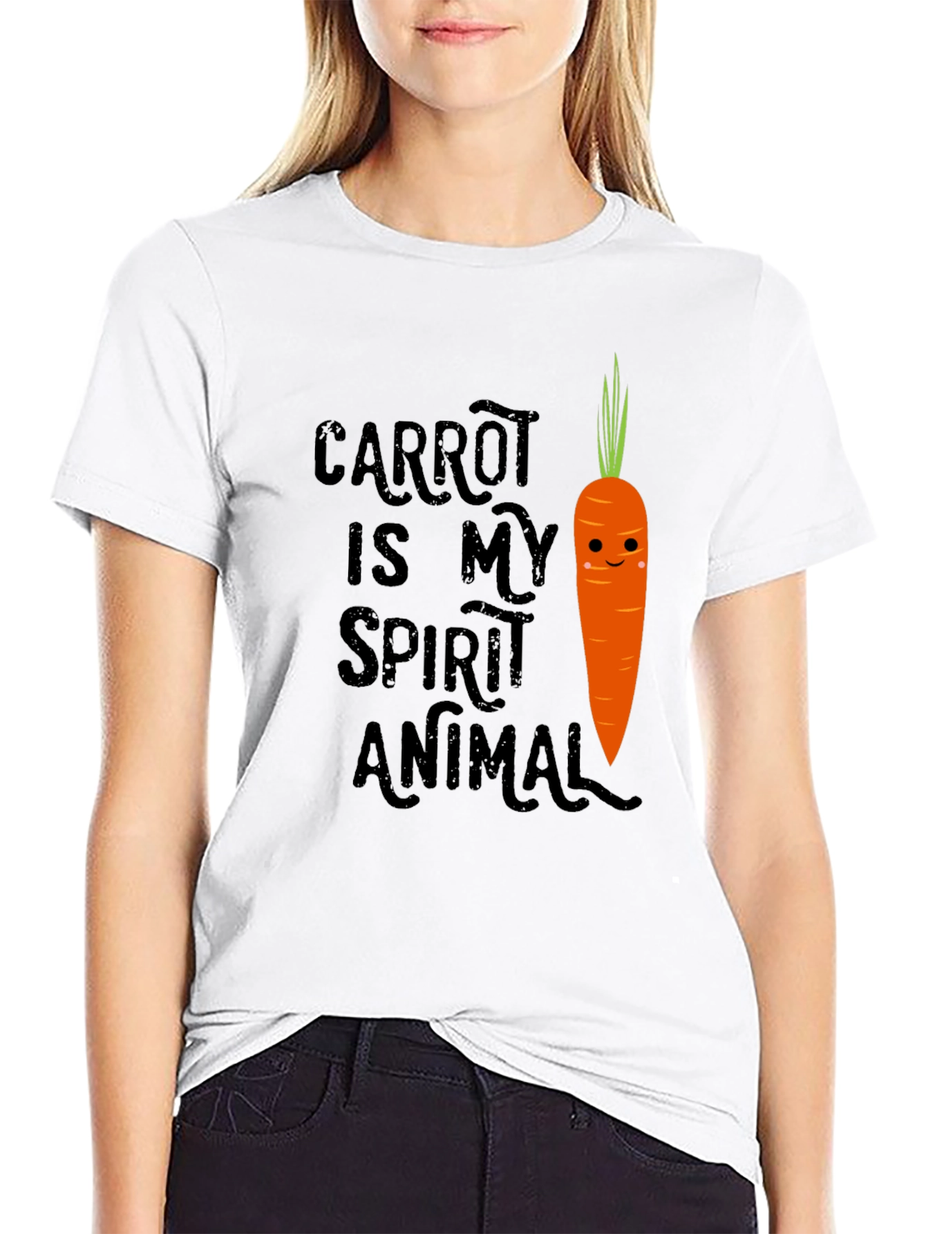 Black Carrot Spirit Animal Graphic Tee - Funny Vegan T-Shirt view 9