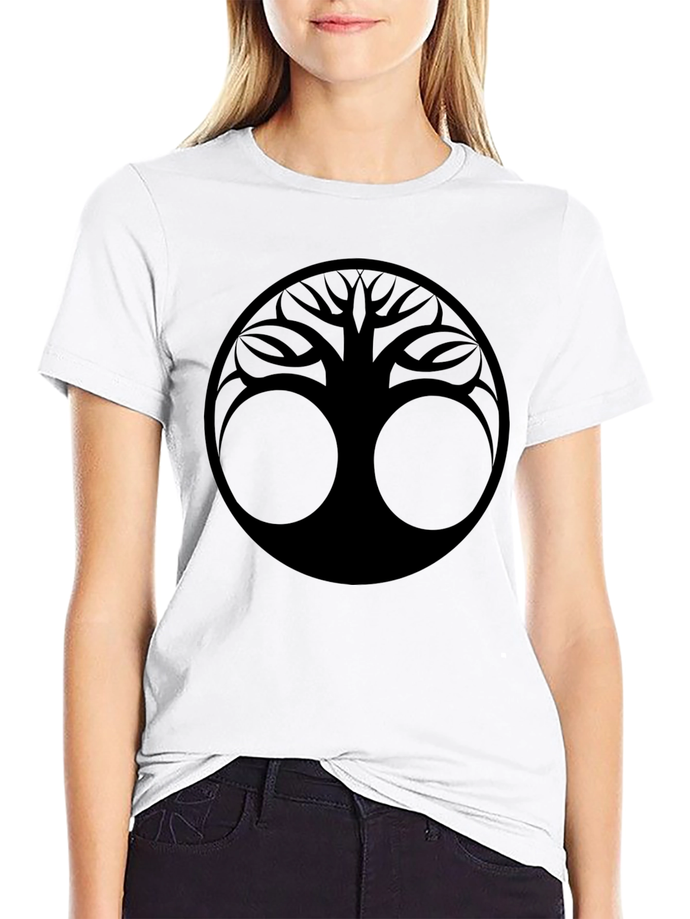 Black Black Tree of Life Graphic T-Shirt view 9