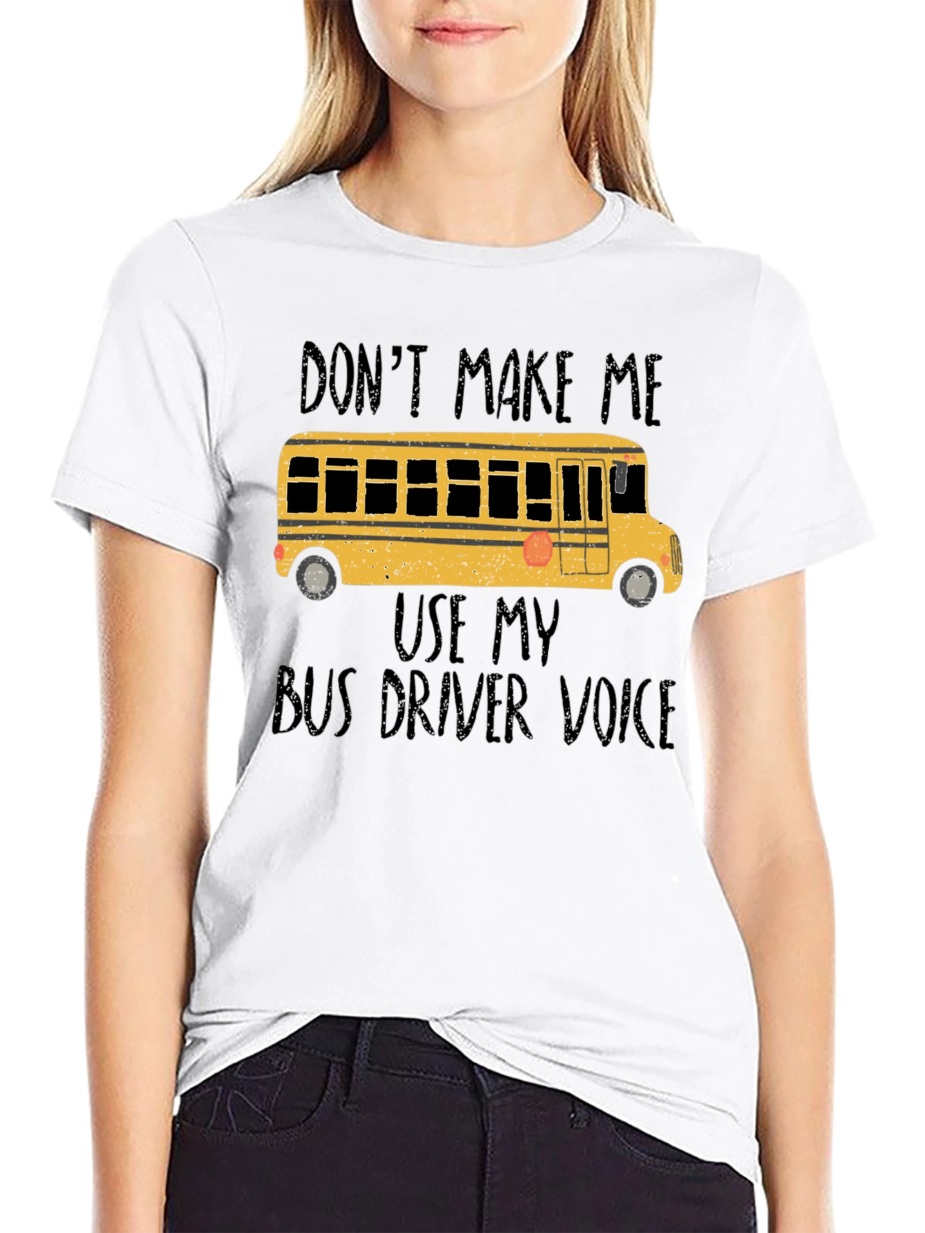 Black Don't Make Me Use My Bus Driver Voice T-Shirt view 9