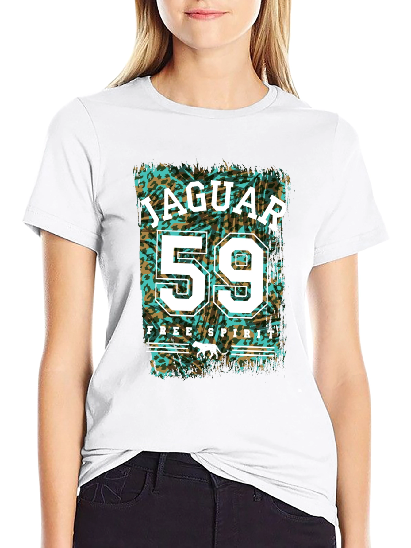 Black Jaguar 59 Free Spirit Graphic Tee - Men's Black T-Shirt view 9