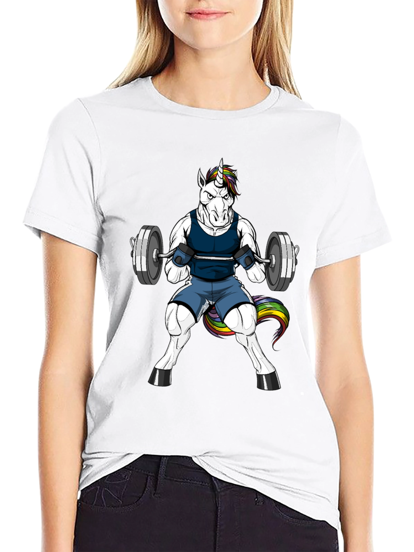Black Unicorn Gym T-Shirt - Funny Workout Tee view 9