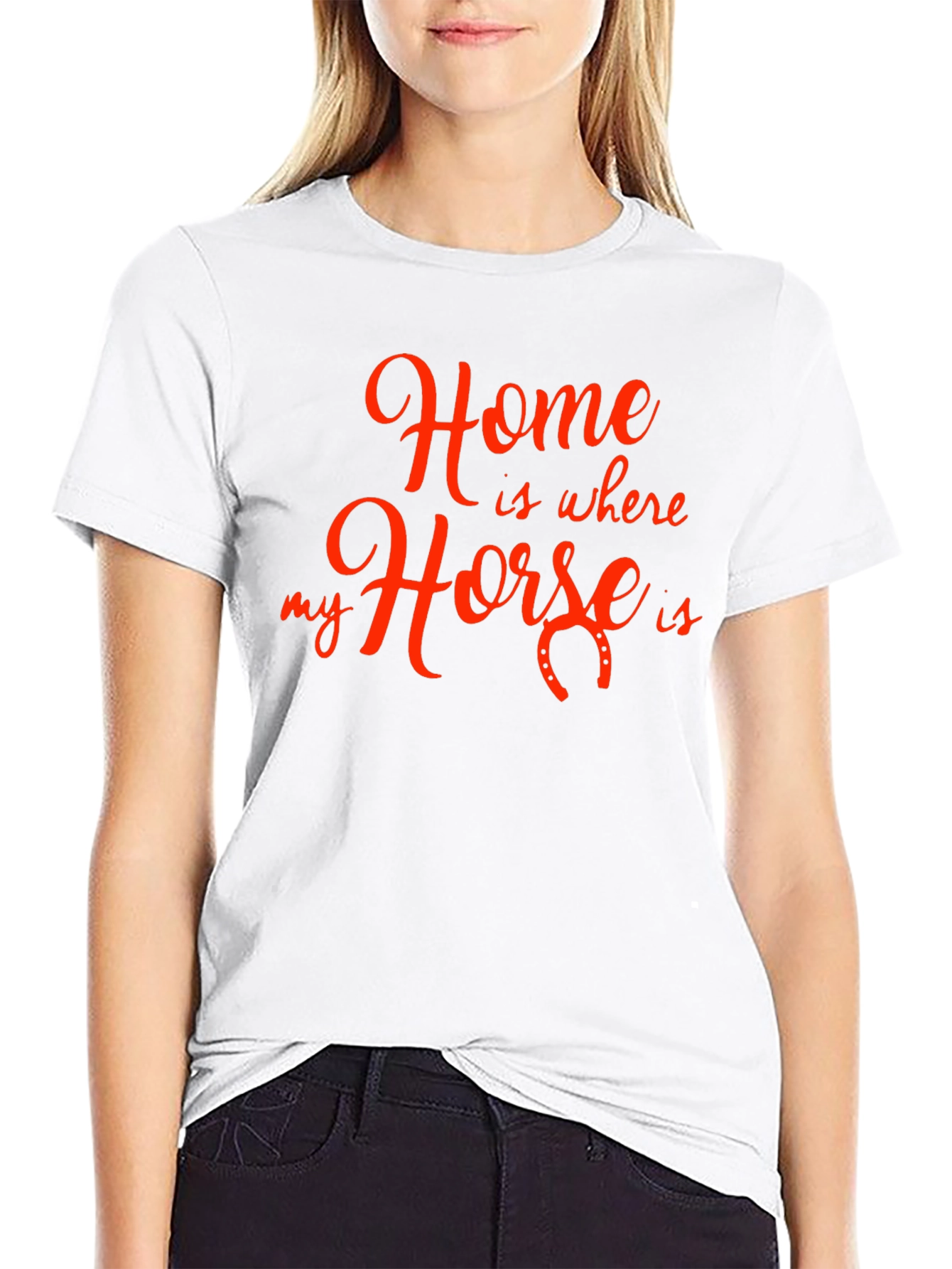 Black Home is Where My Horse is T-Shirt view 9