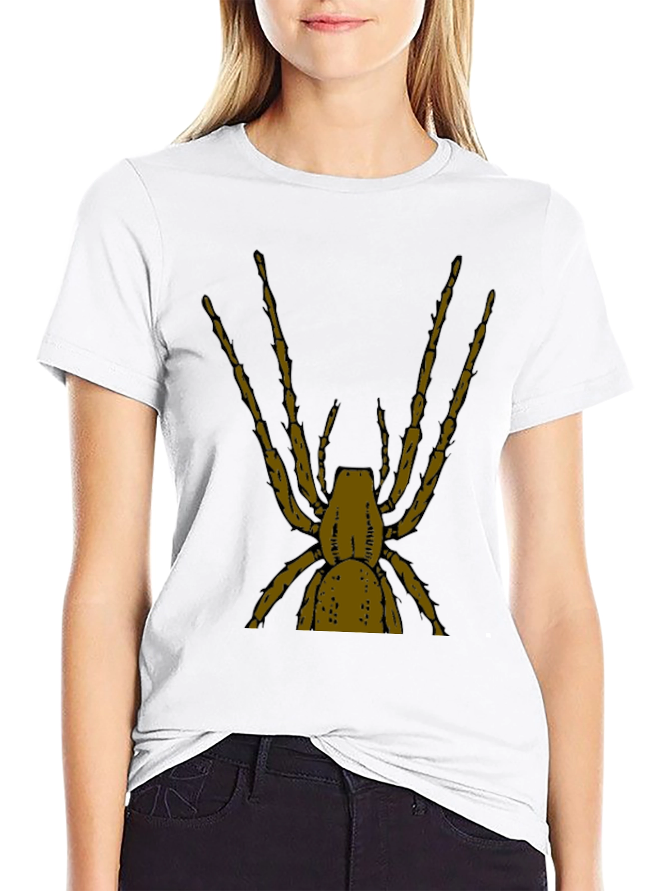 Black Spider Graphic Tee - Black Cotton Blend view 9