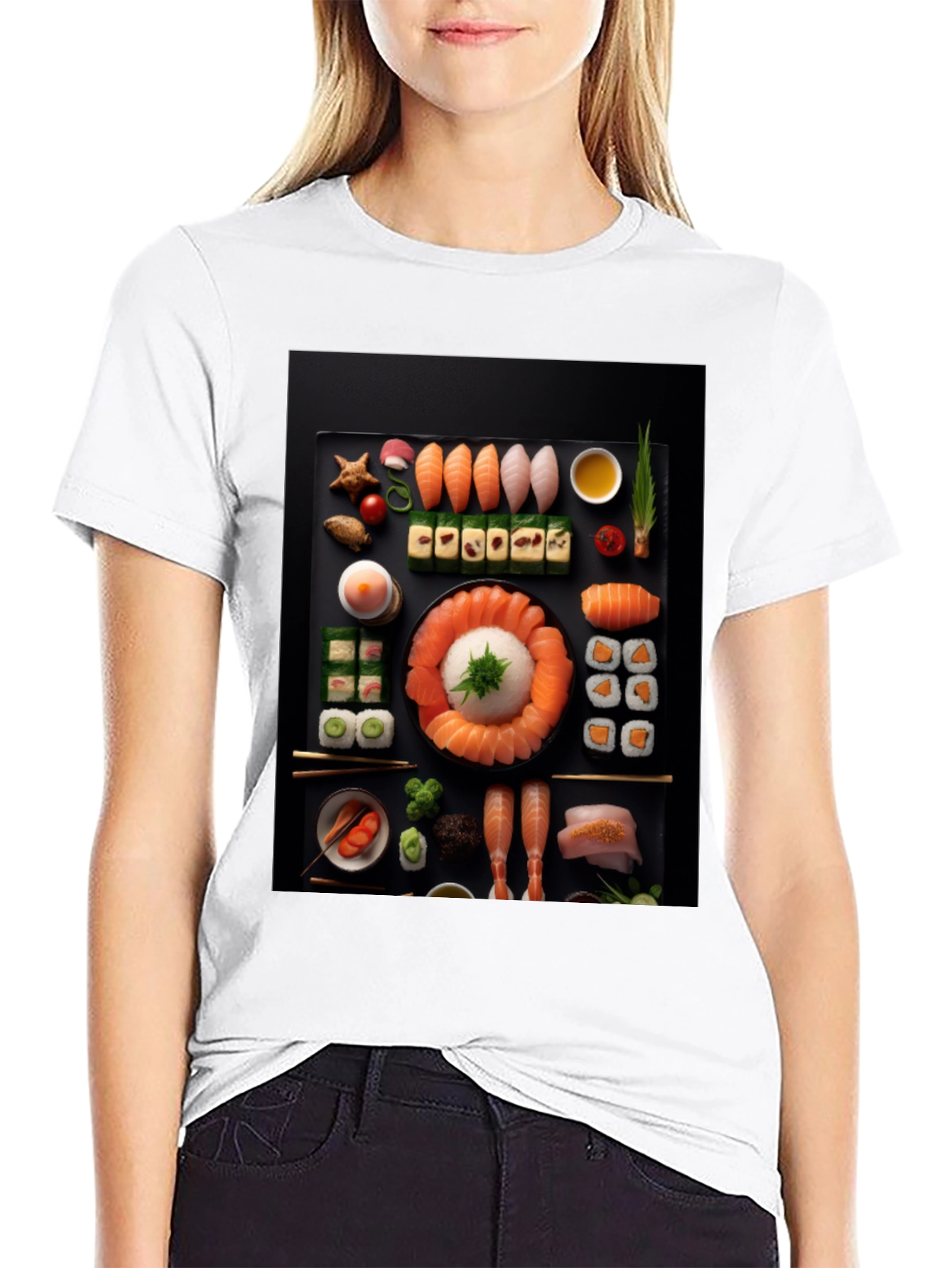 Black Sushi Graphic Tee - Foodie Fashion view 9