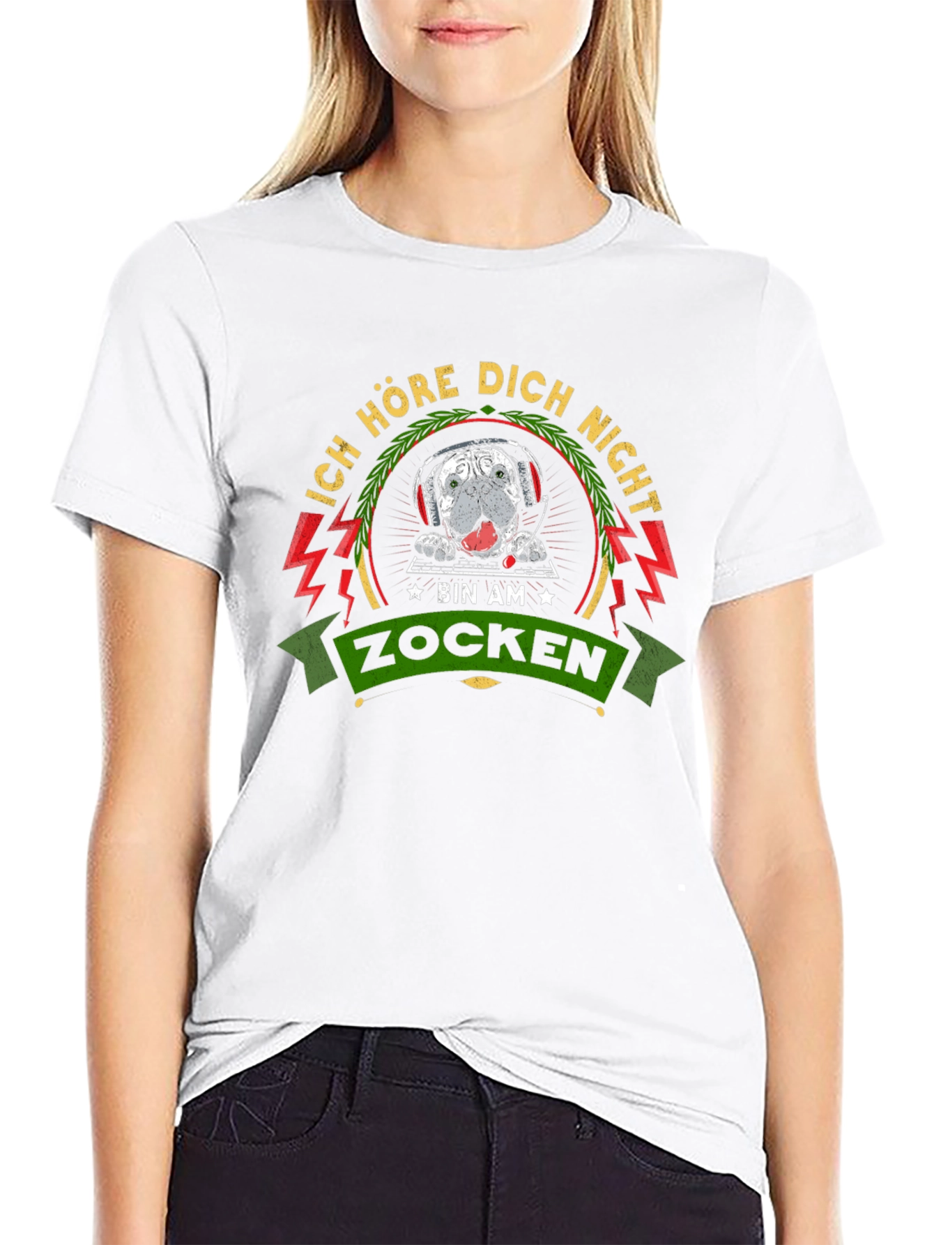 Black Ich Hore Dich Nicht T-Shirt view 9