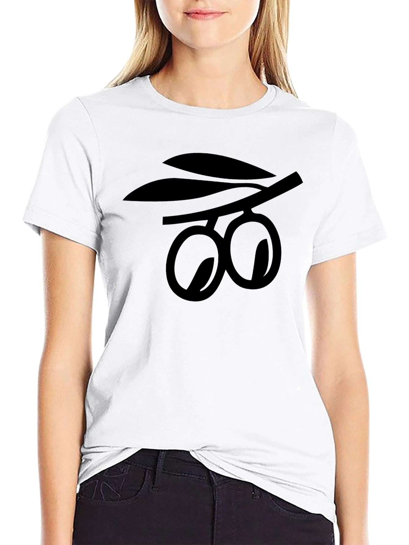 Black Olive Branch Graphic Black T-Shirt view 9