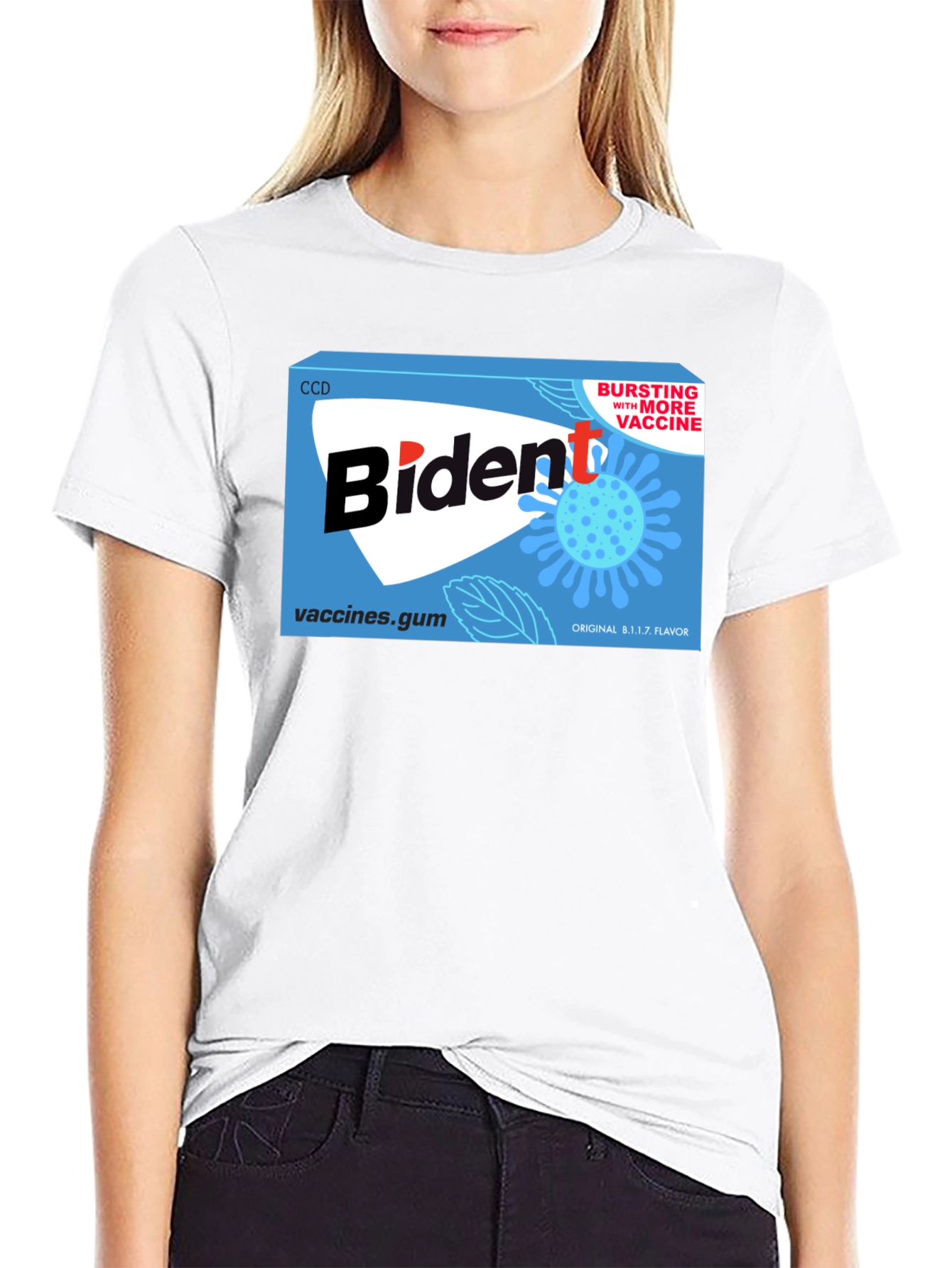 Black Biden Gum T-Shirt - Political Satire Tee view 9