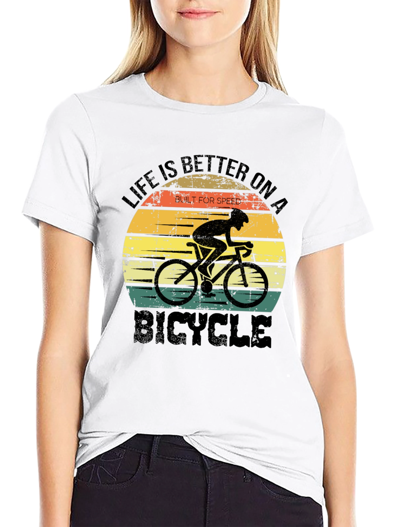 Black Life is Better On a Bicycle T-Shirt view 9