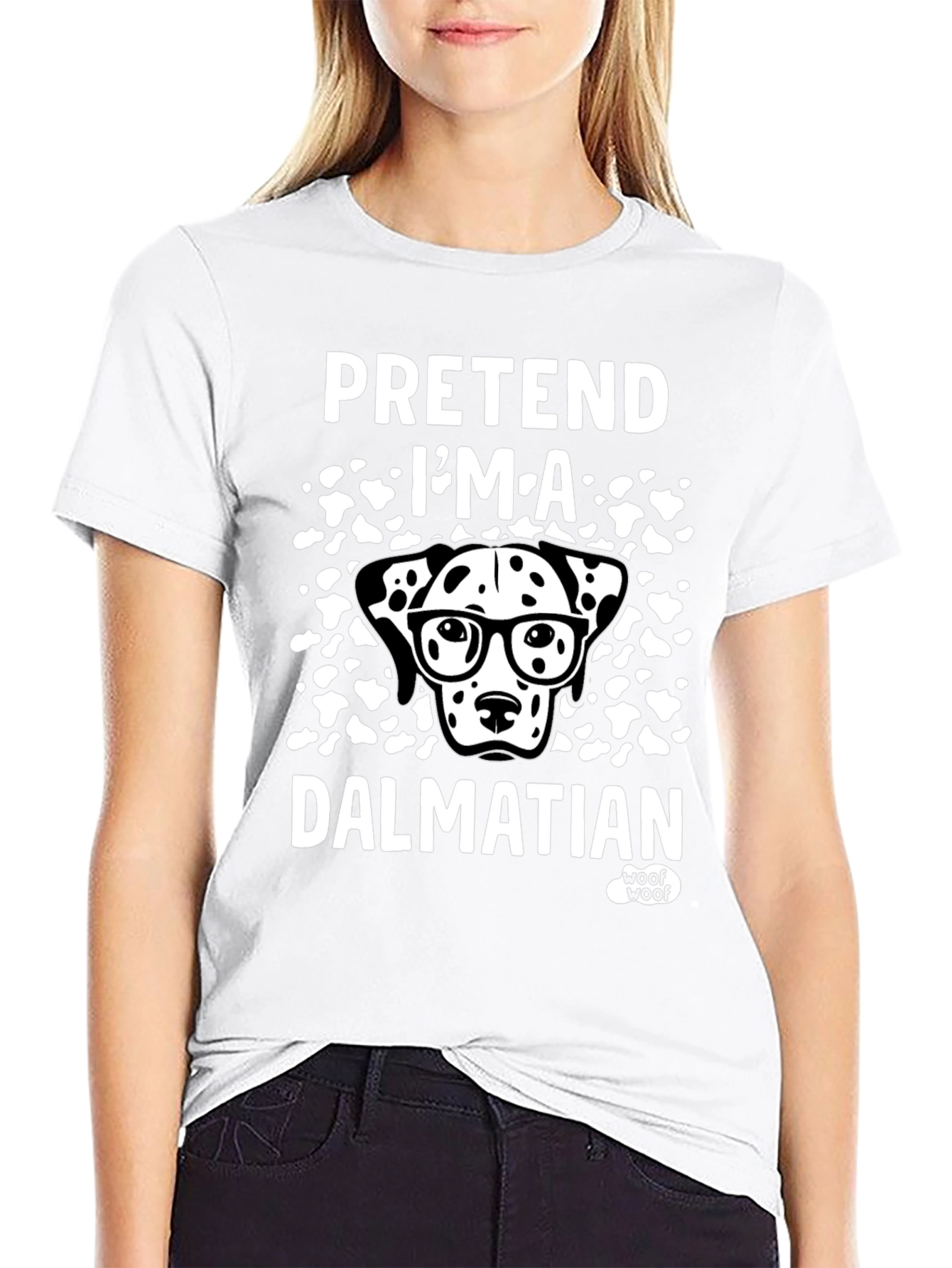 Black Pretend I'm a Dalmatian T-Shirt view 9