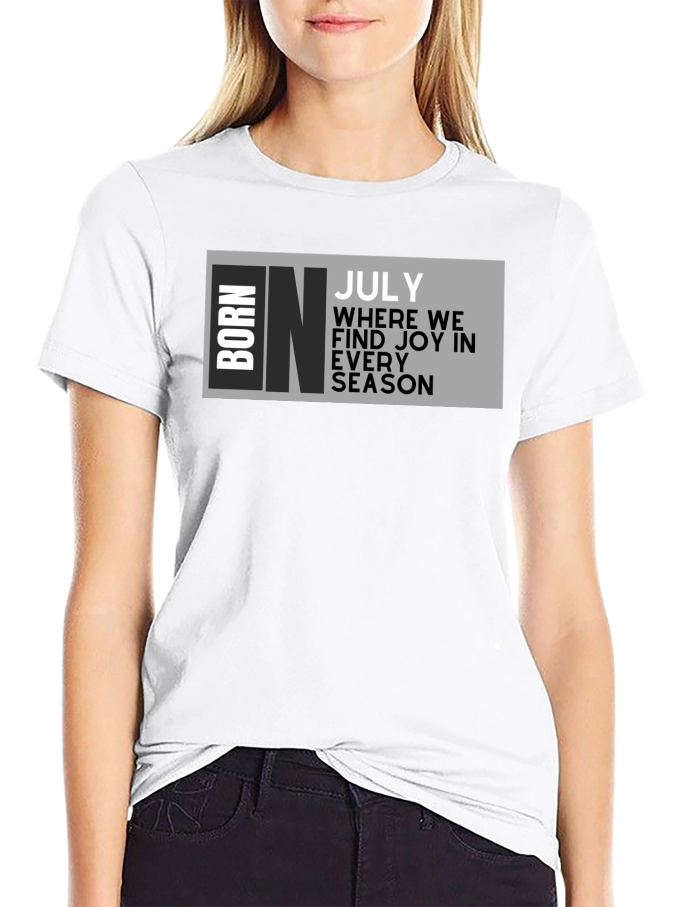Black Born in July T-Shirt - Birthday Month Tee view 9