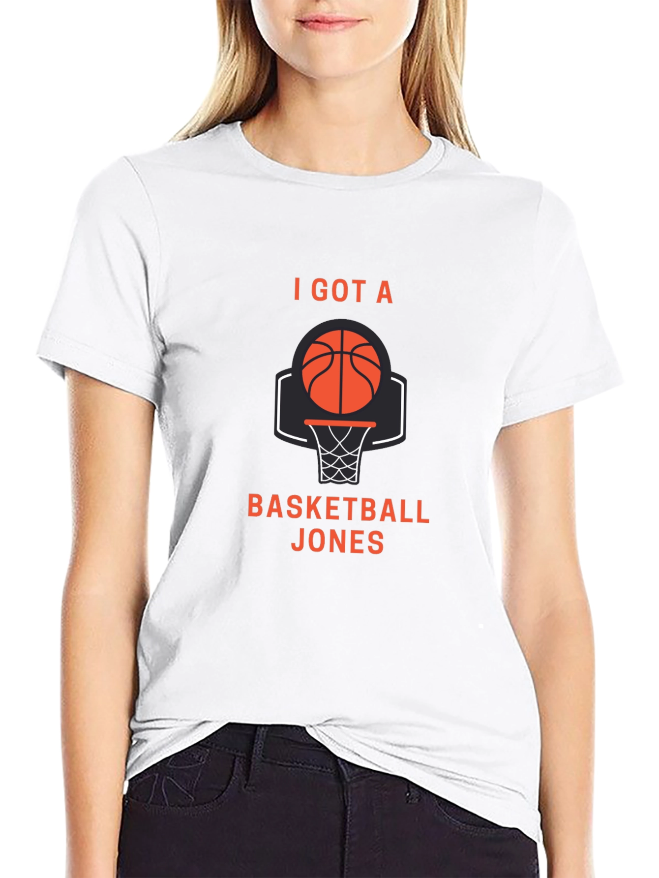 Black Basketball Jones T-Shirt - I Got A Basketball Jones view 9