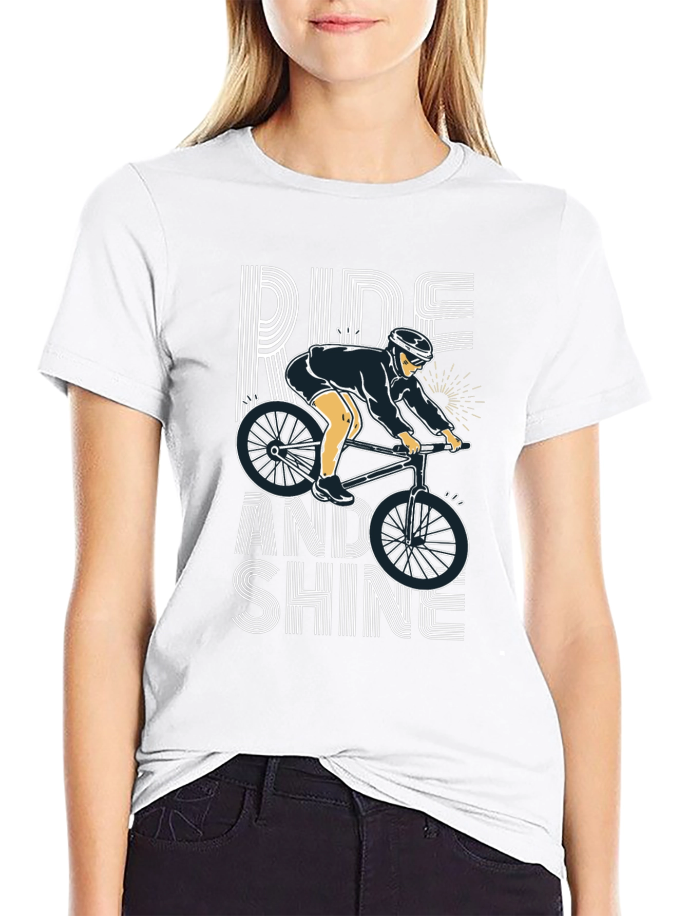Black Ride and Shine Graphic Tee view 9