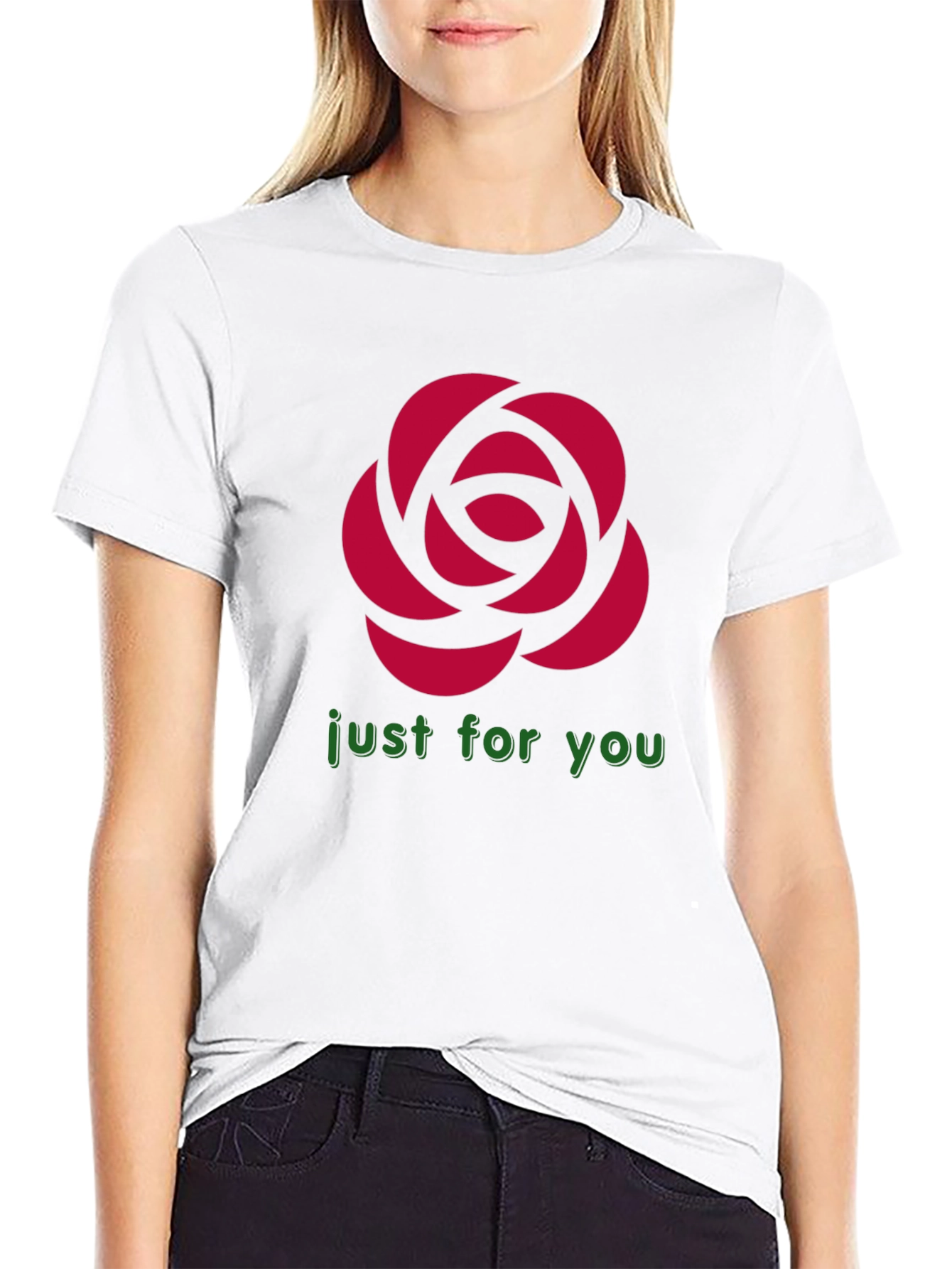 Rose Graphic T-Shirt - Just For You Design - 9
