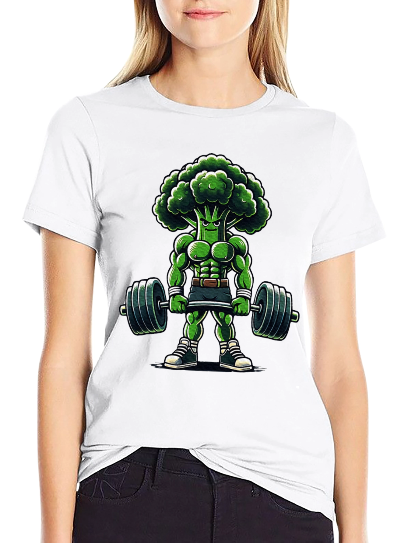 Black Broccoli Bodybuilder T-Shirt view 9