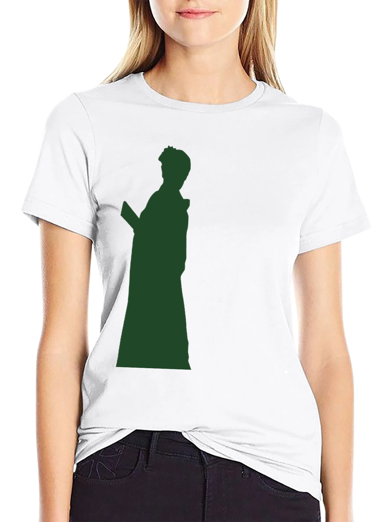 Black Silhouette Graphic Print T-Shirt view 9