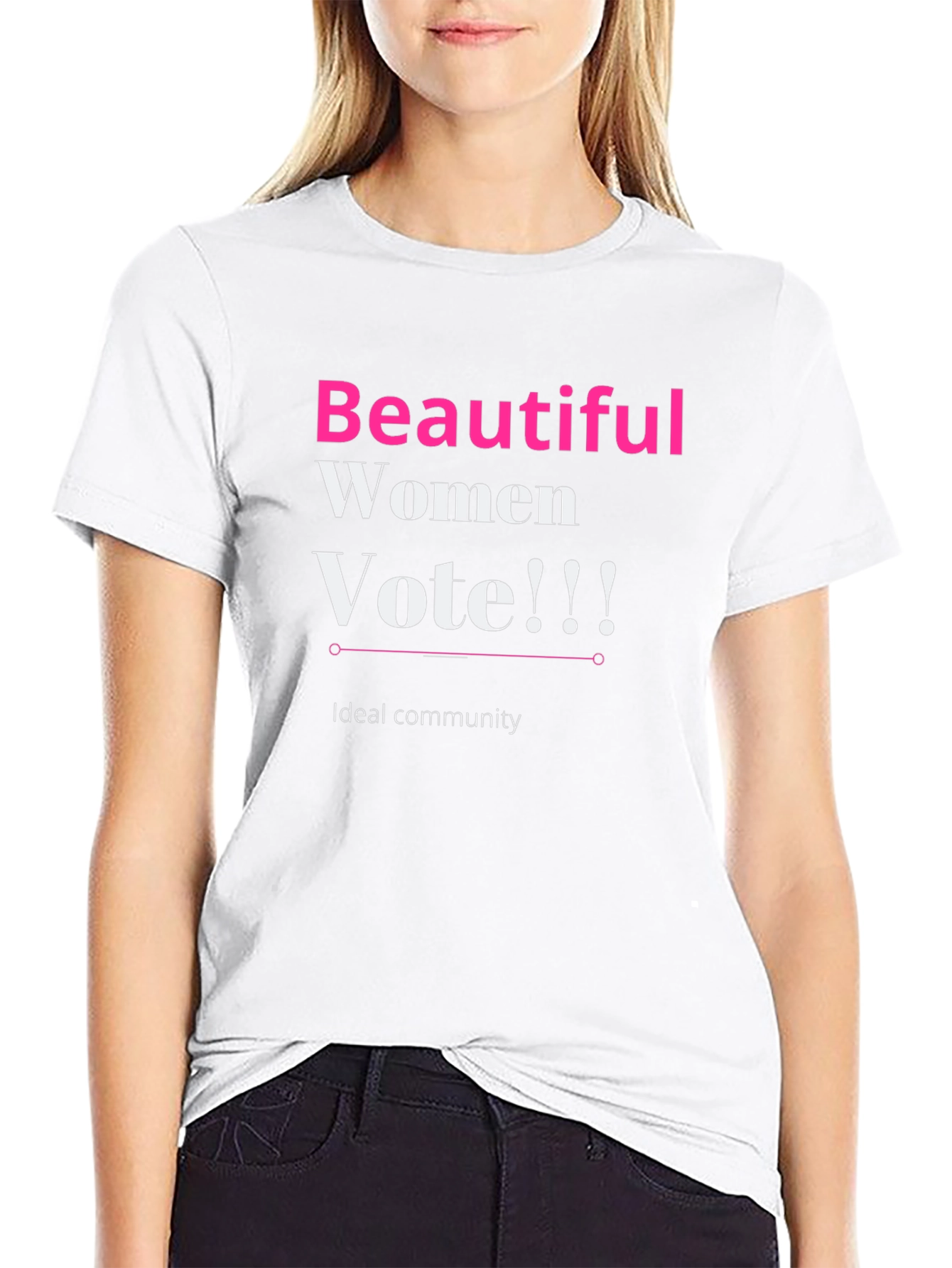 Black Beautiful Women Vote T-Shirt view 9