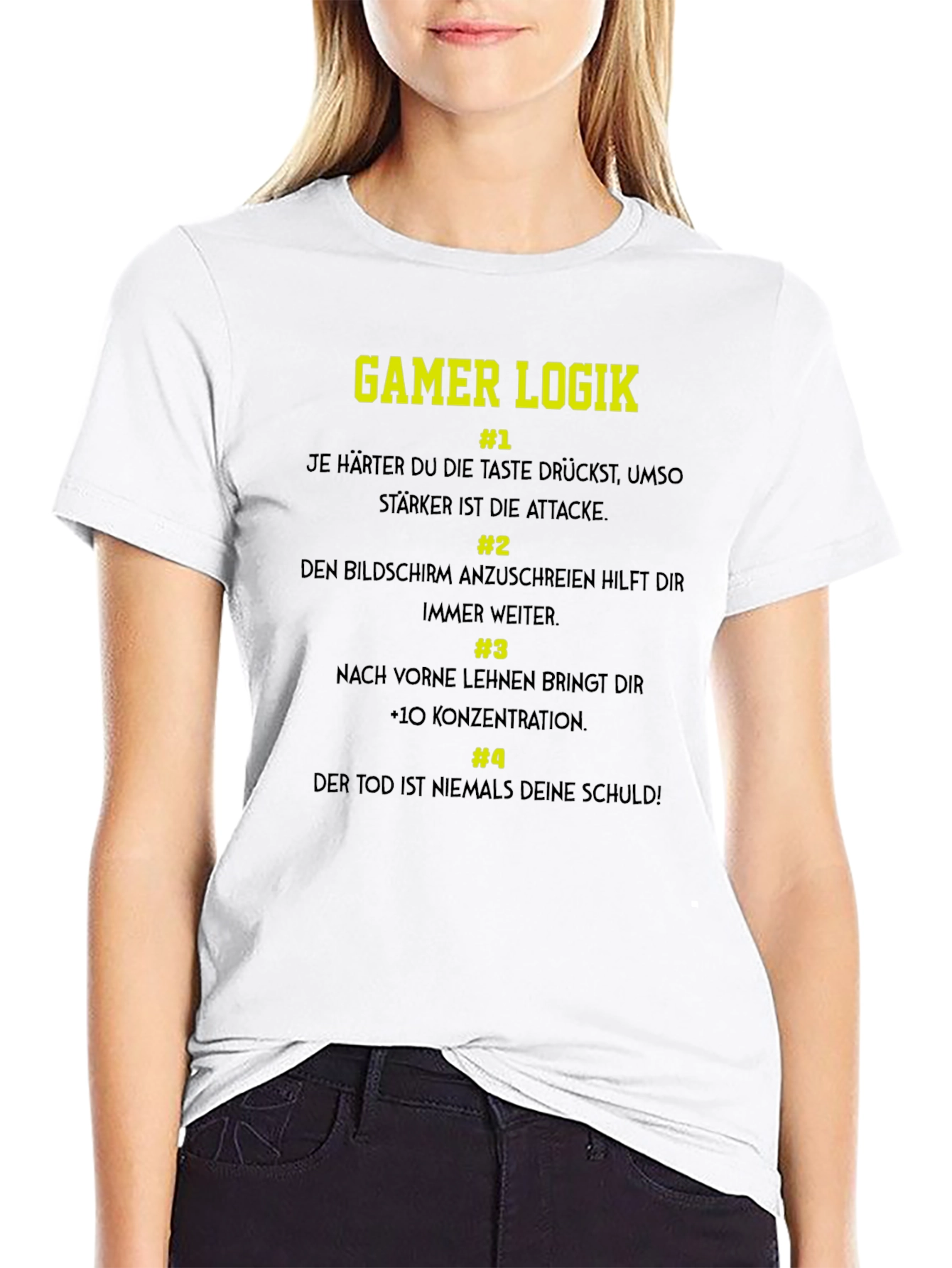 Black Gamer Logik T-Shirt - Funny Gaming Tee view 9