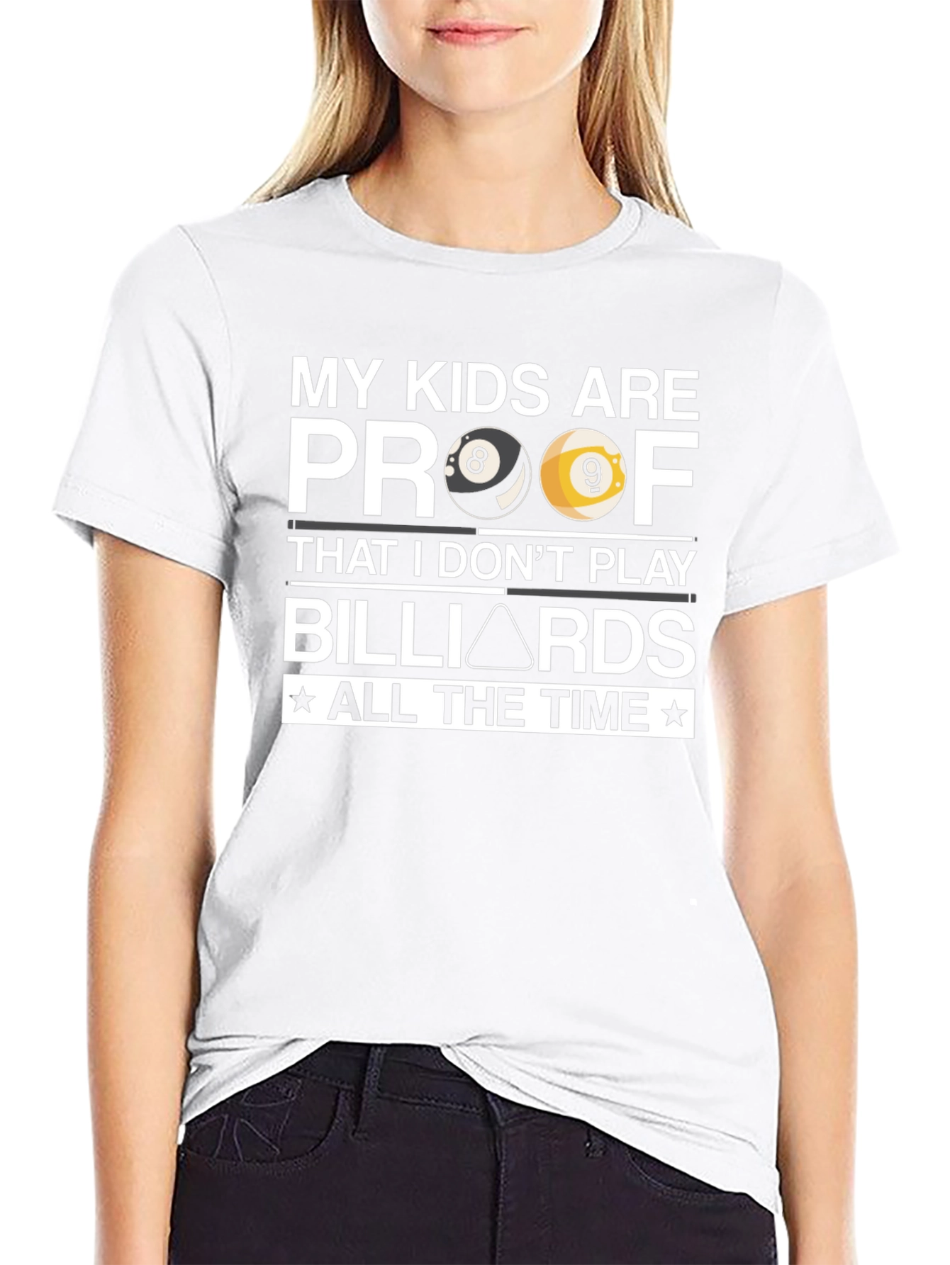 Black My Kids Billiards T-Shirt view 9