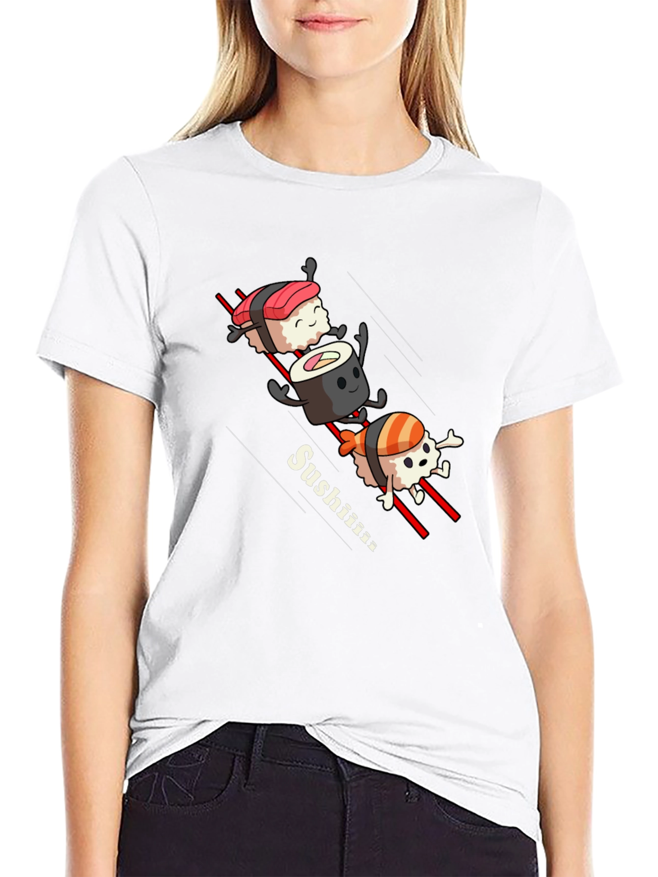 Black Sushi T-Shirt - Funny Sushi Design view 9