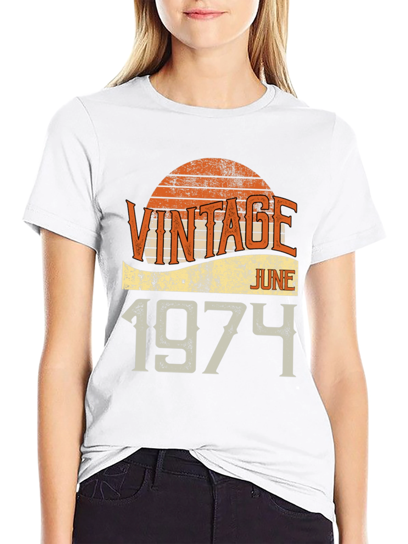 Black Vintage June 1974 T-Shirt view 9