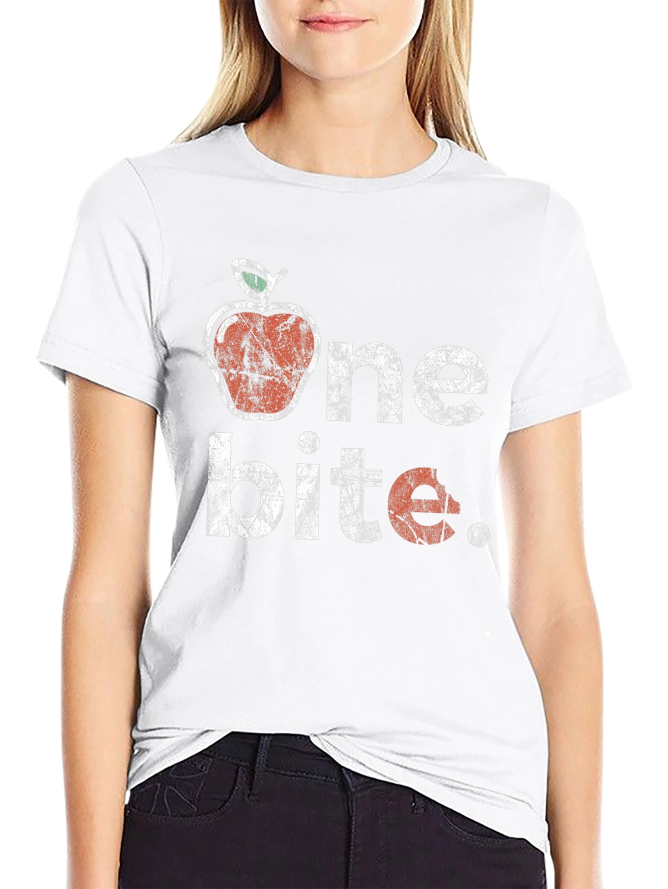 Black One Bite Apple Graphic T-Shirt - Unisex view 9