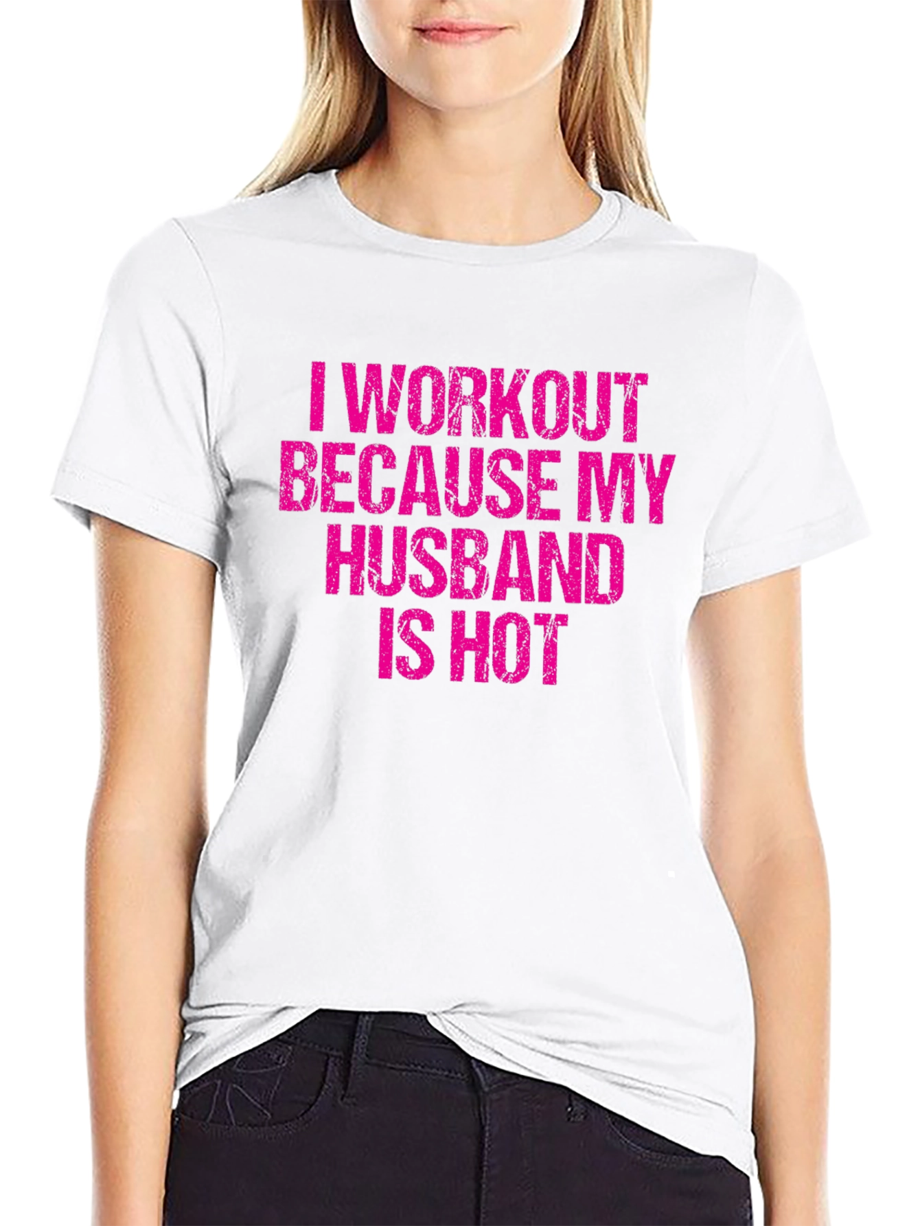Black Funny Workout Husband Graphic T-Shirt view 9