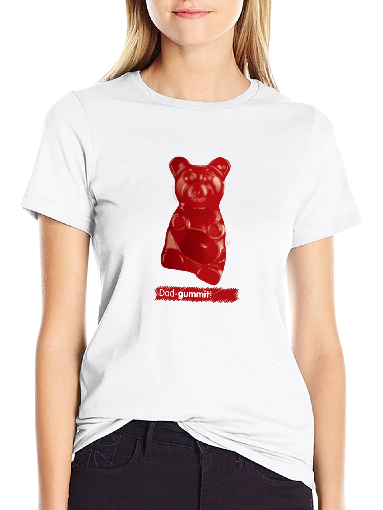 Black Dad-gummit Gummy Bear T-Shirt view 9