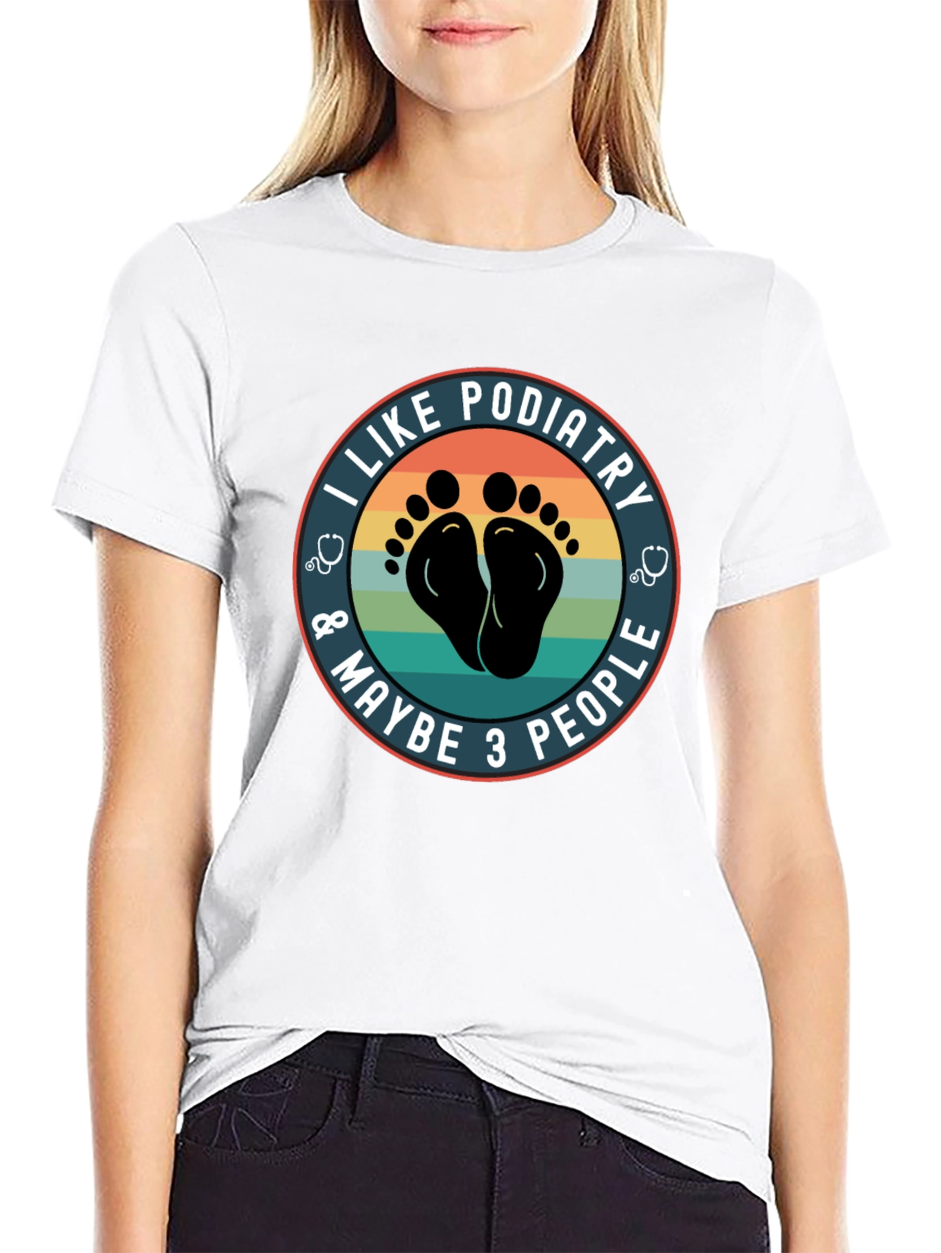 Black I Like Podiatry T-Shirt - Funny Foot Doctor Tee view 9