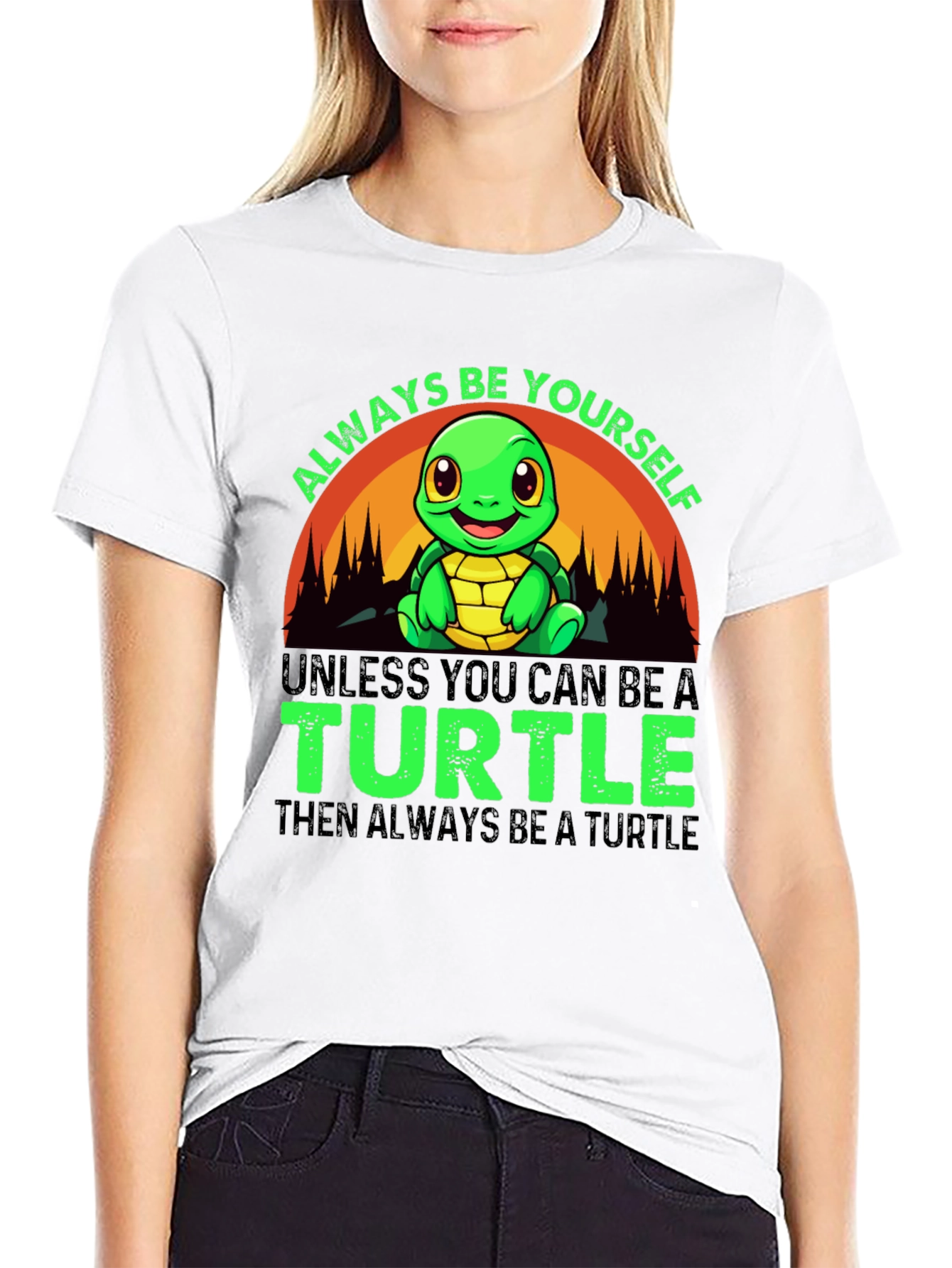 Black Always Be Yourself Turtle T-Shirt view 9