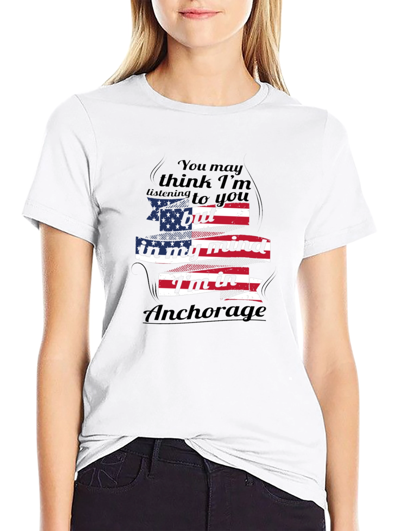 Black Anchorage Mind Novelty T-Shirt view 9