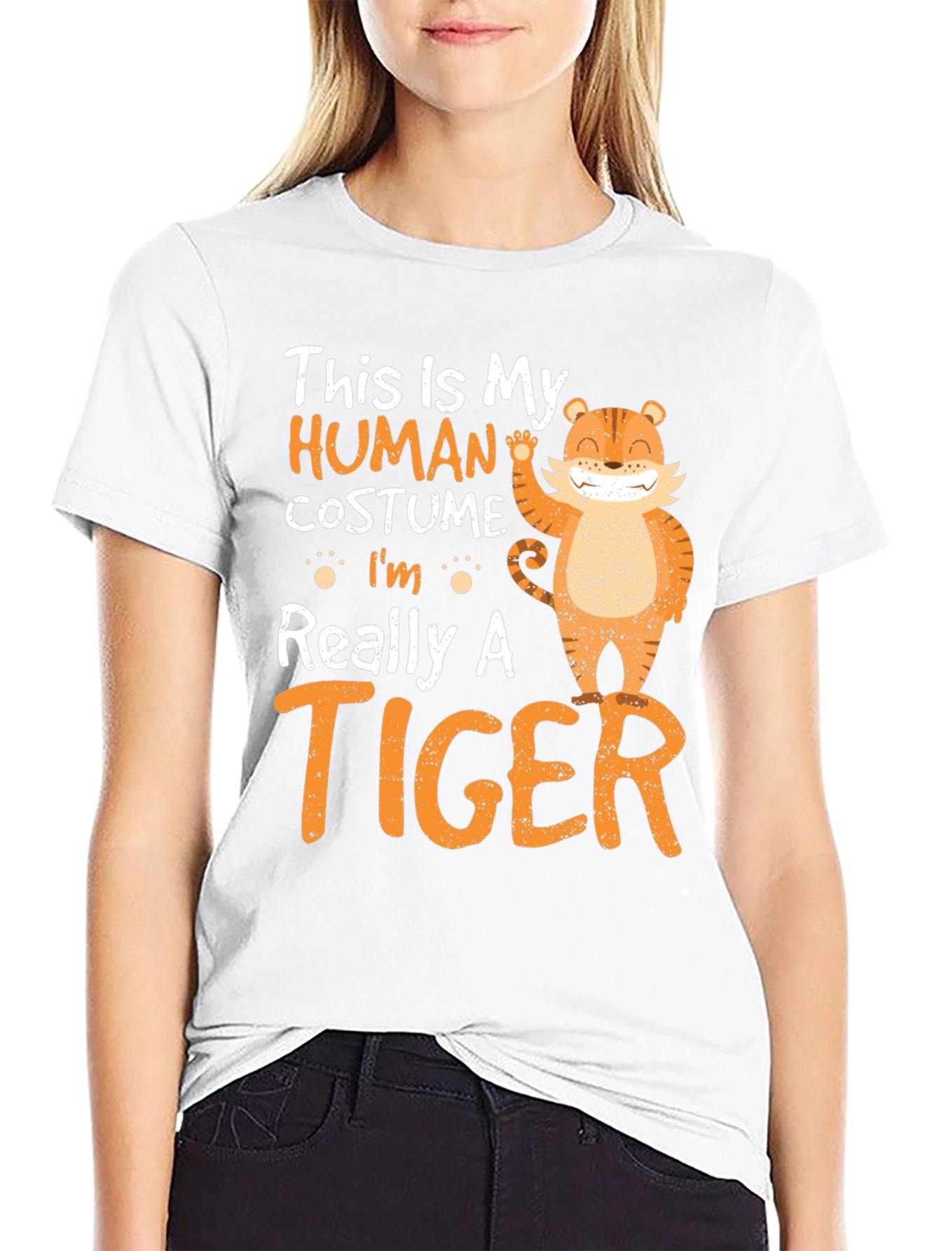 Black Human Costume Tiger T-Shirt view 9