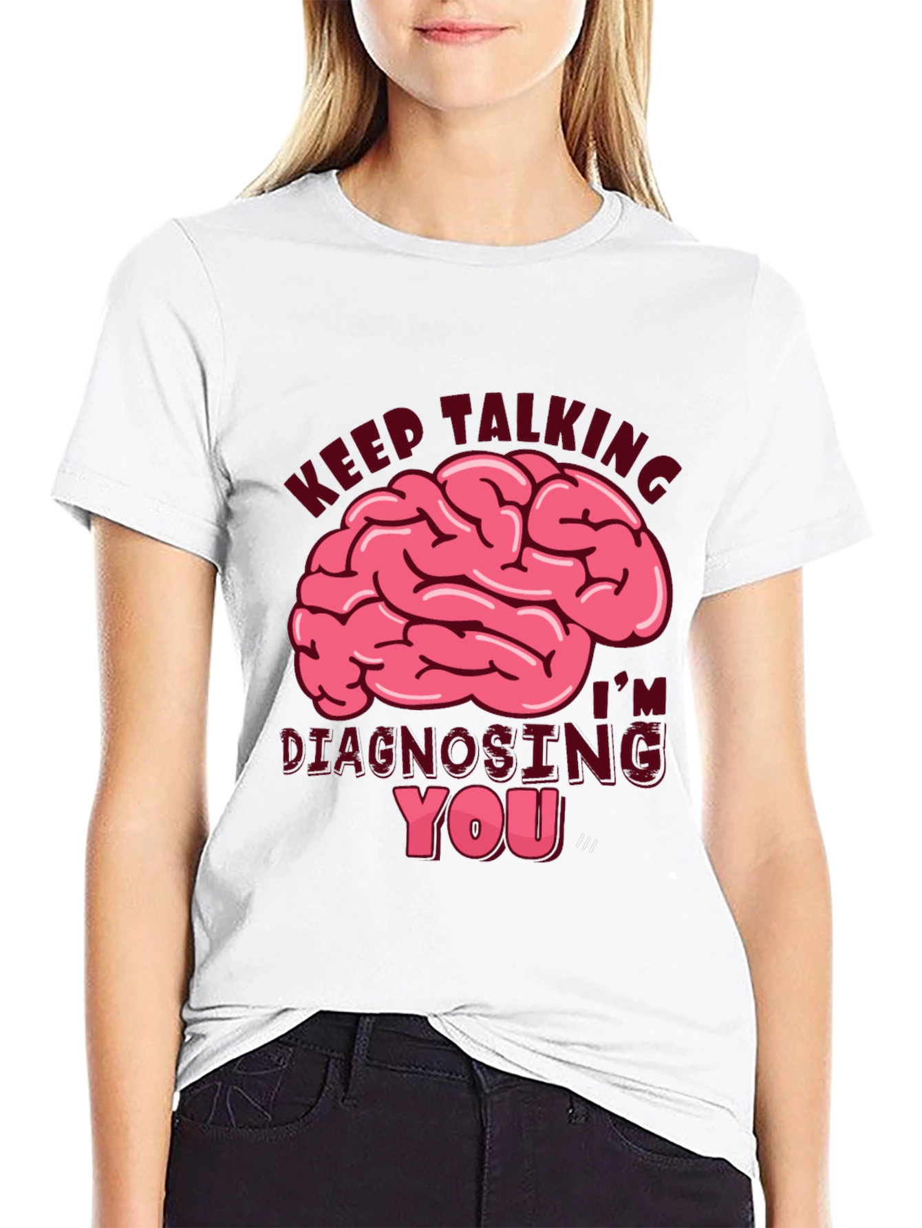 Black Keep Talking Diagnosing You T-Shirt view 9