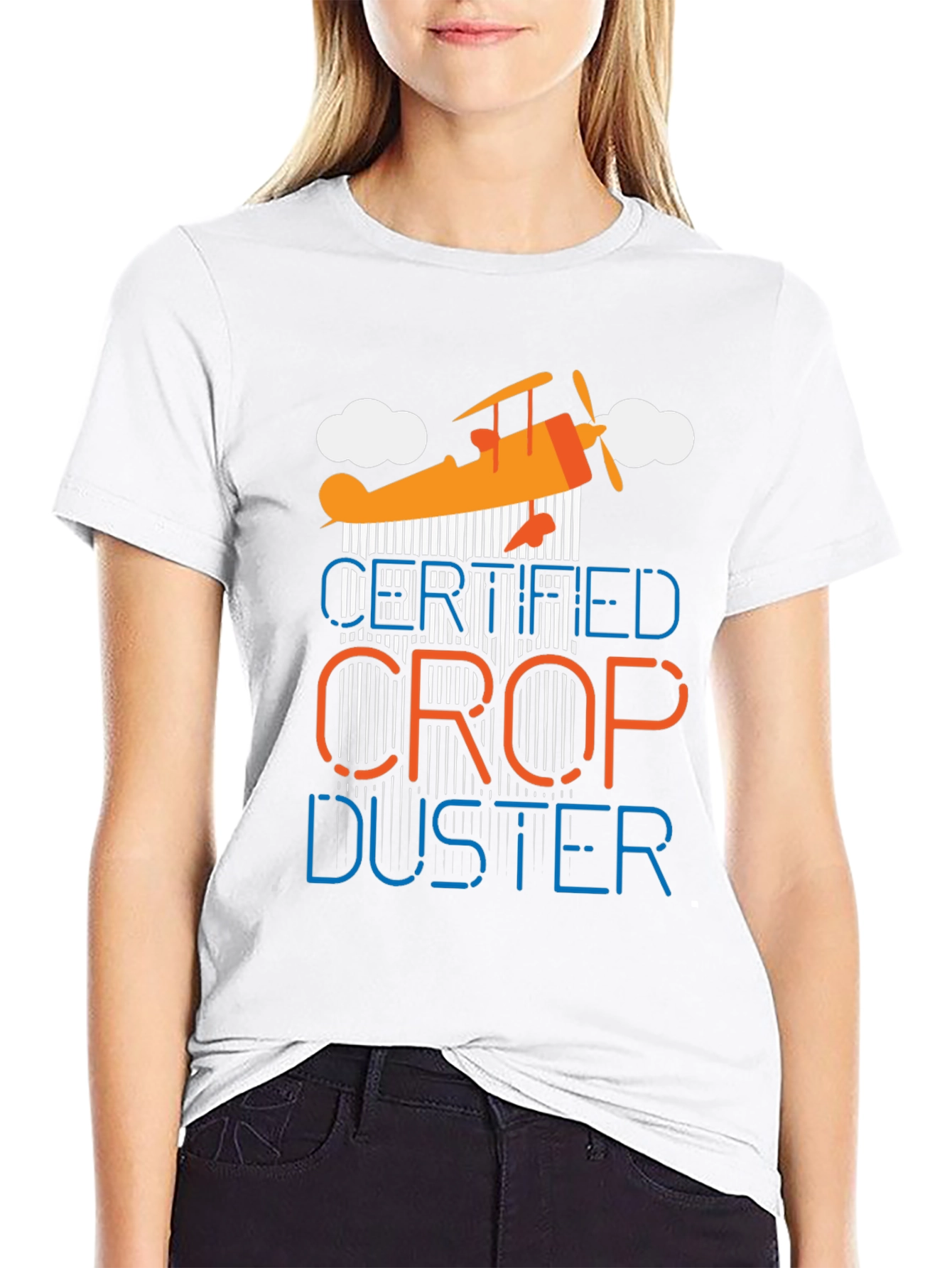 Black Certified Crop Duster Graphic T-Shirt view 9