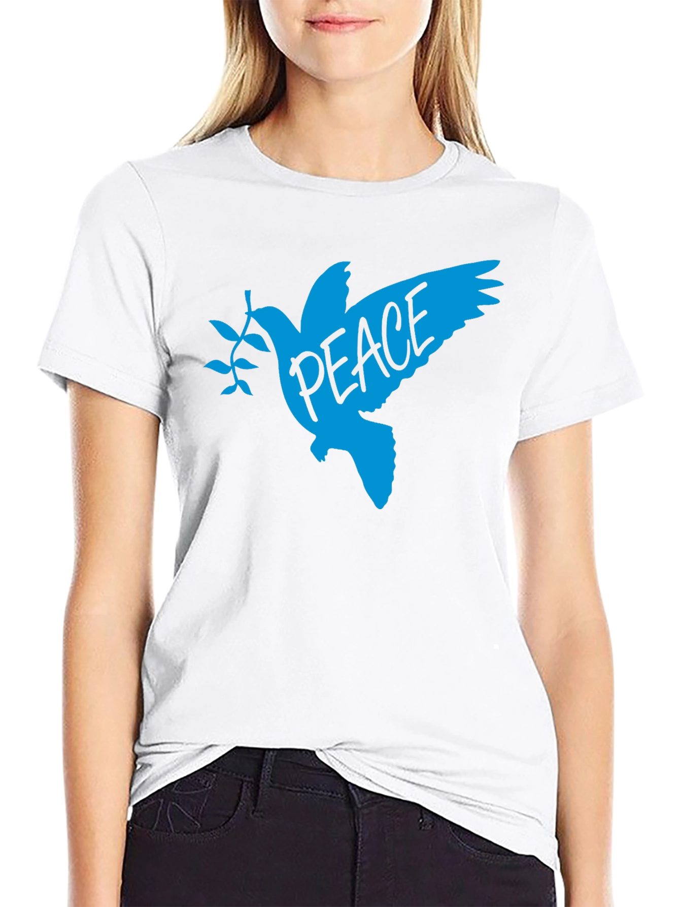 Black Peace Dove Graphic T-Shirt view 9