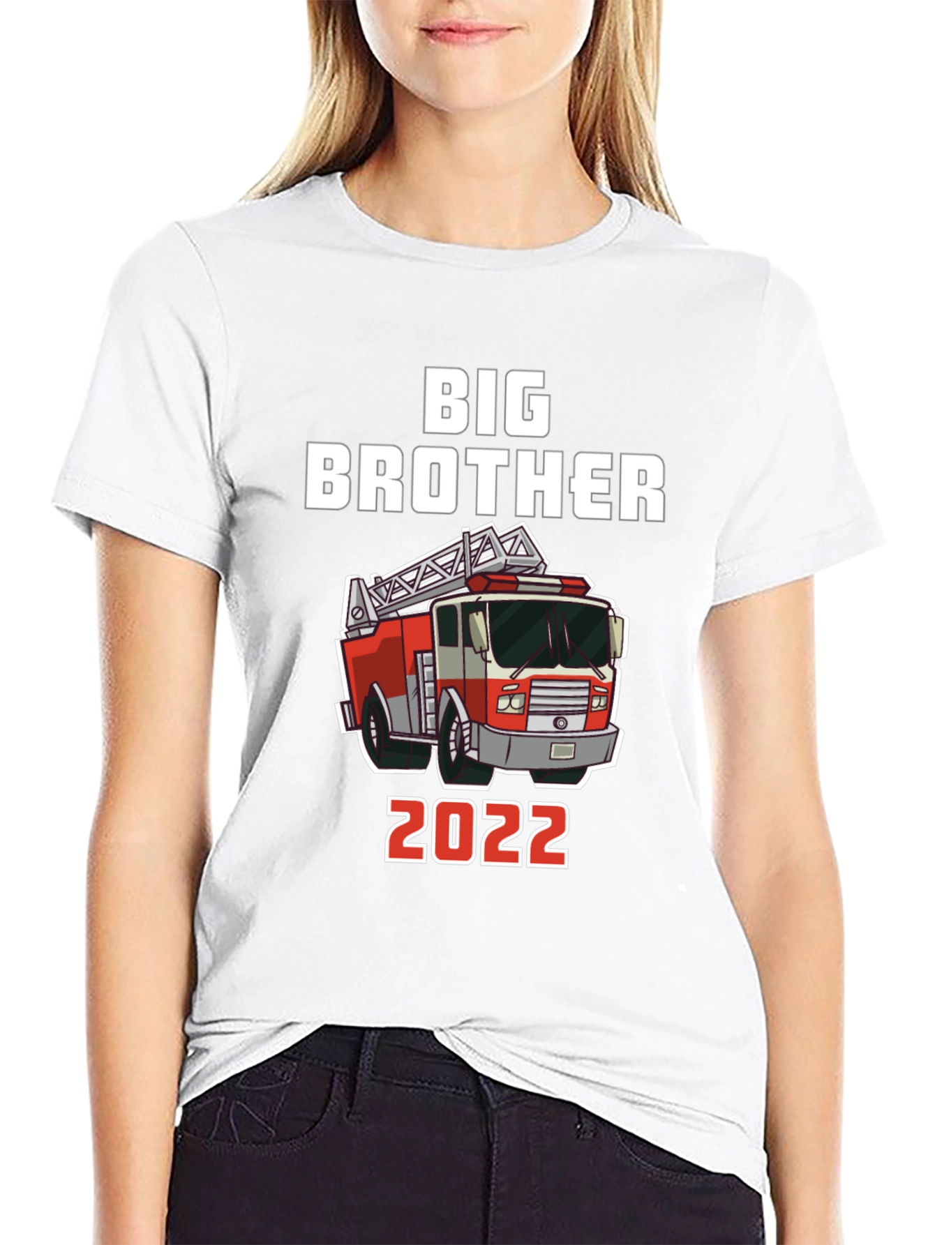 Black Big Brother Fire Truck 2022 T-Shirt view 9