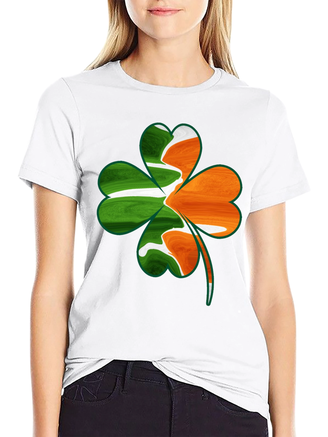 Black Irish Shamrock Graphic Tee - St. Patrick's Day view 9