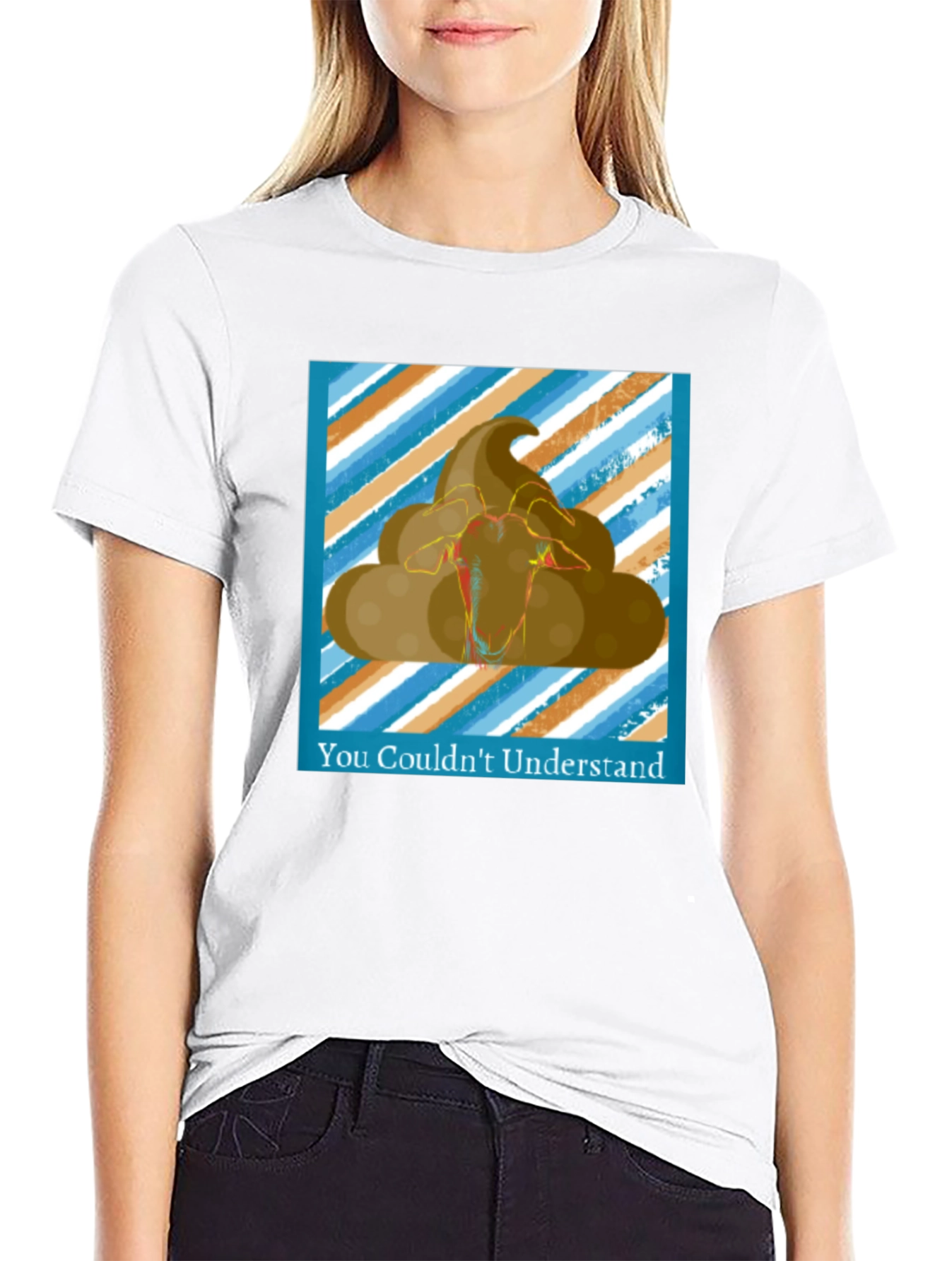 Black Funny Goat Poop T-Shirt - You Couldn't Understand view 9