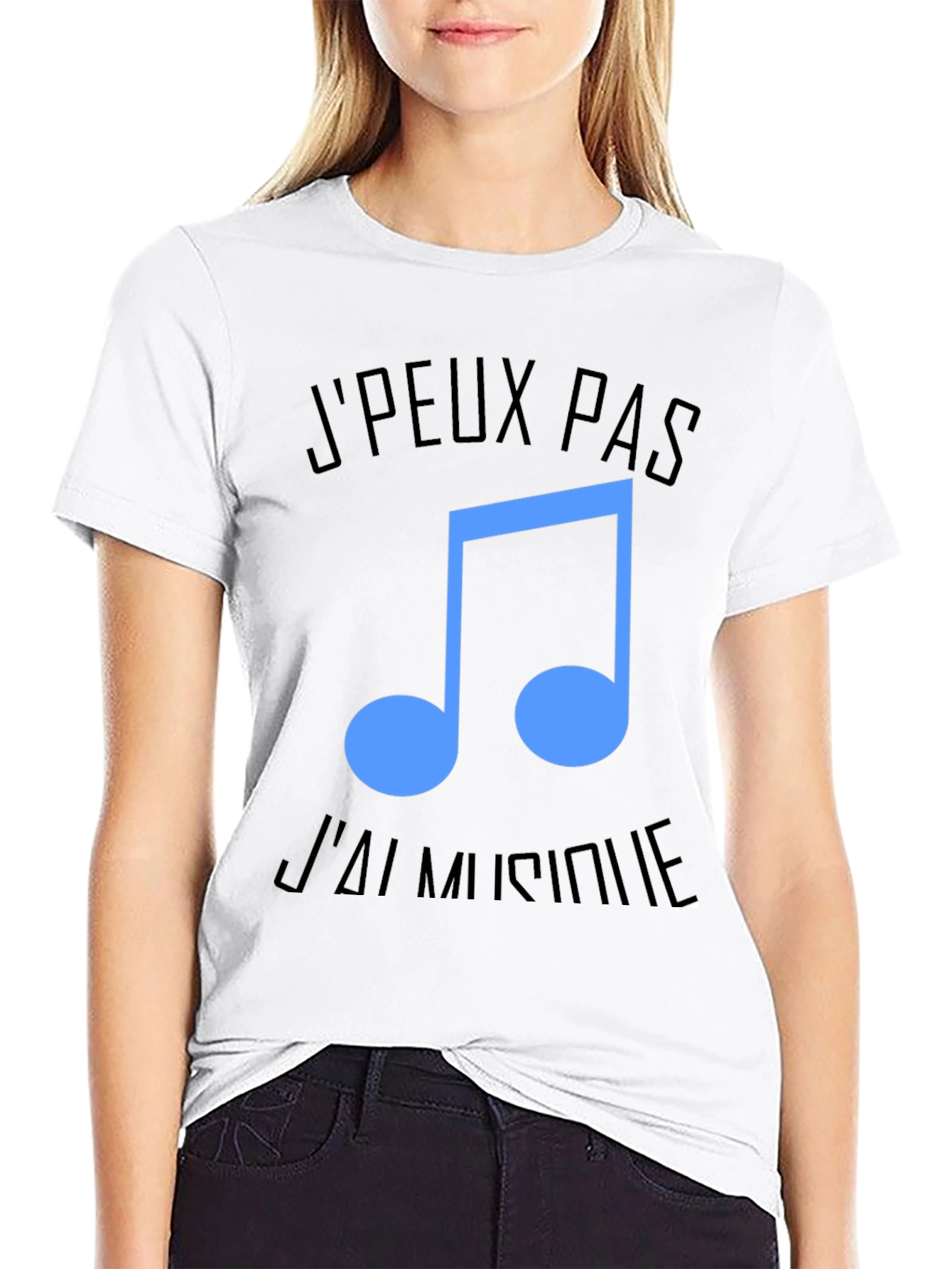 Black Music Lover Tee: "J'Peux Pas, J'ai Musique" view 9