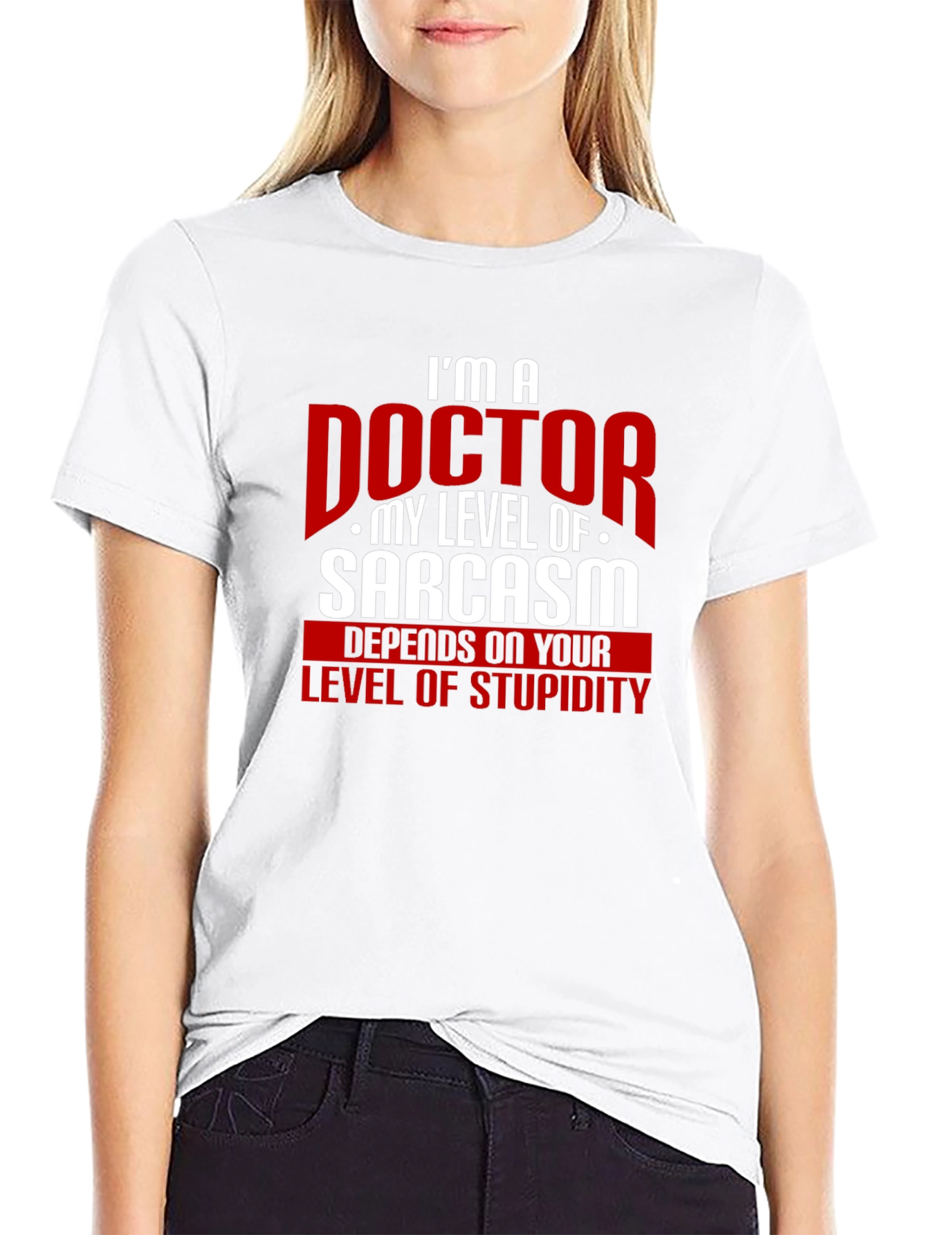 Black I'm a Doctor Sarcasm Graphic Tee view 9