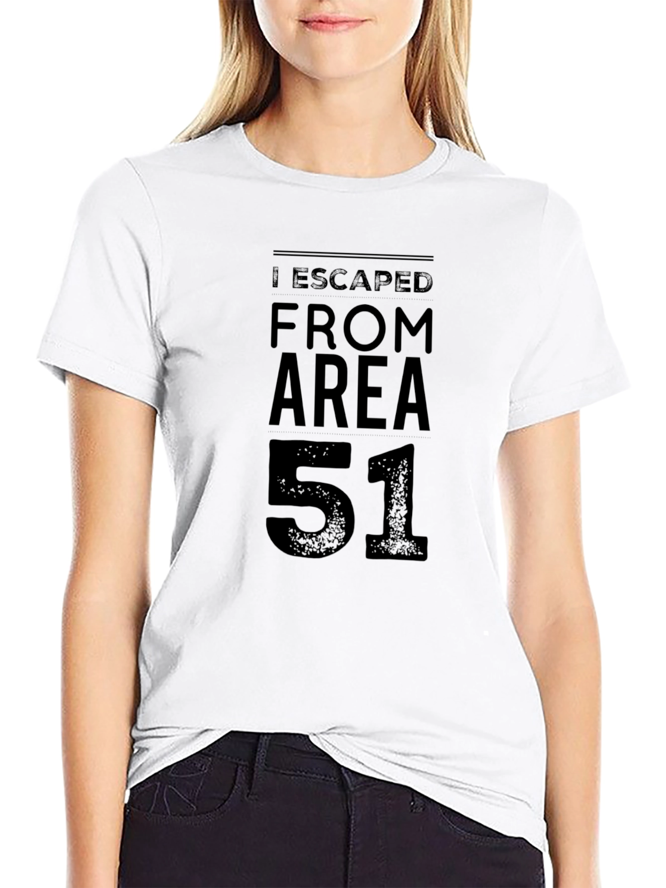 Black Area 51 Escapee Black Graphic Tee view 9