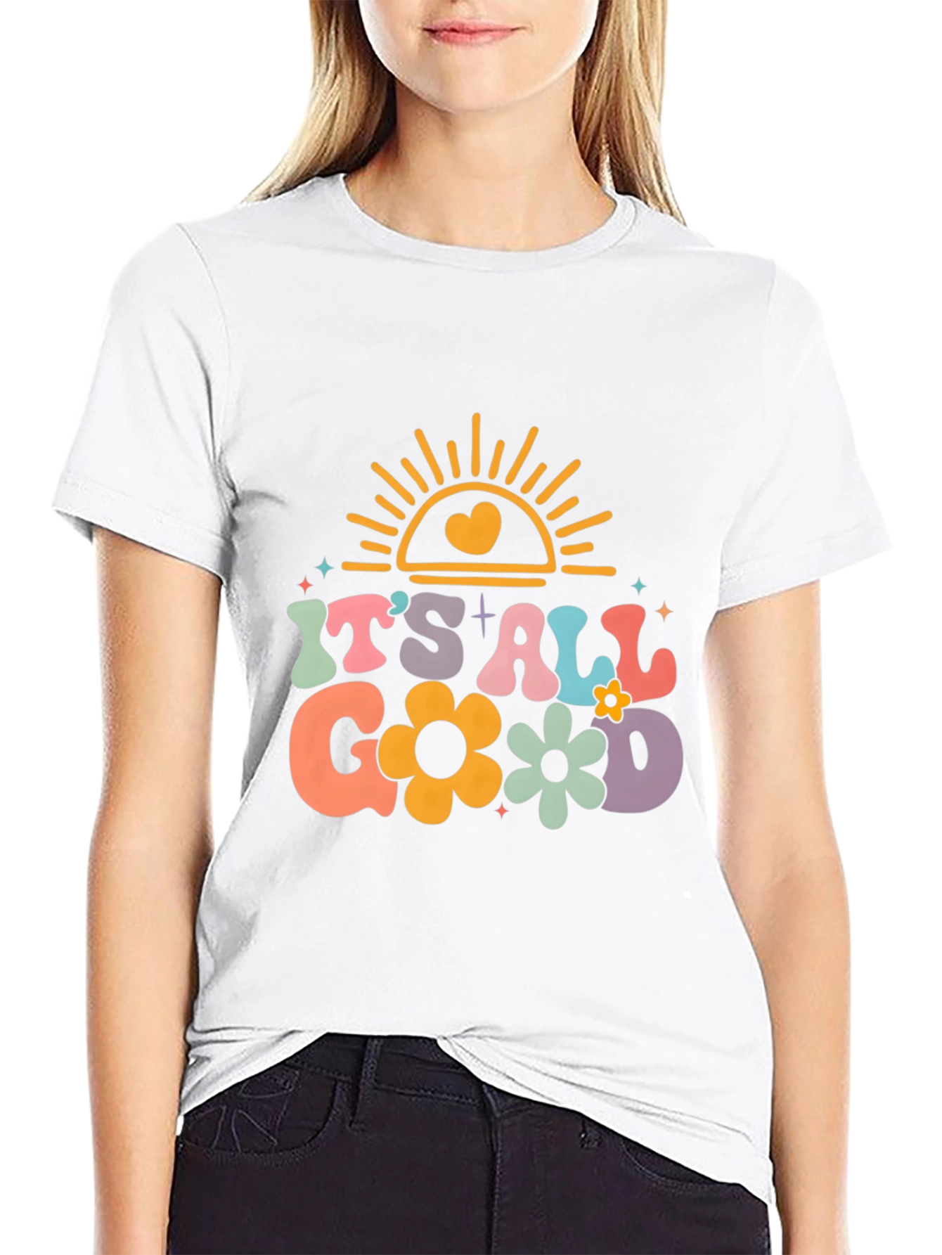 Black It's All Good Graphic Tee - Retro Style view 9