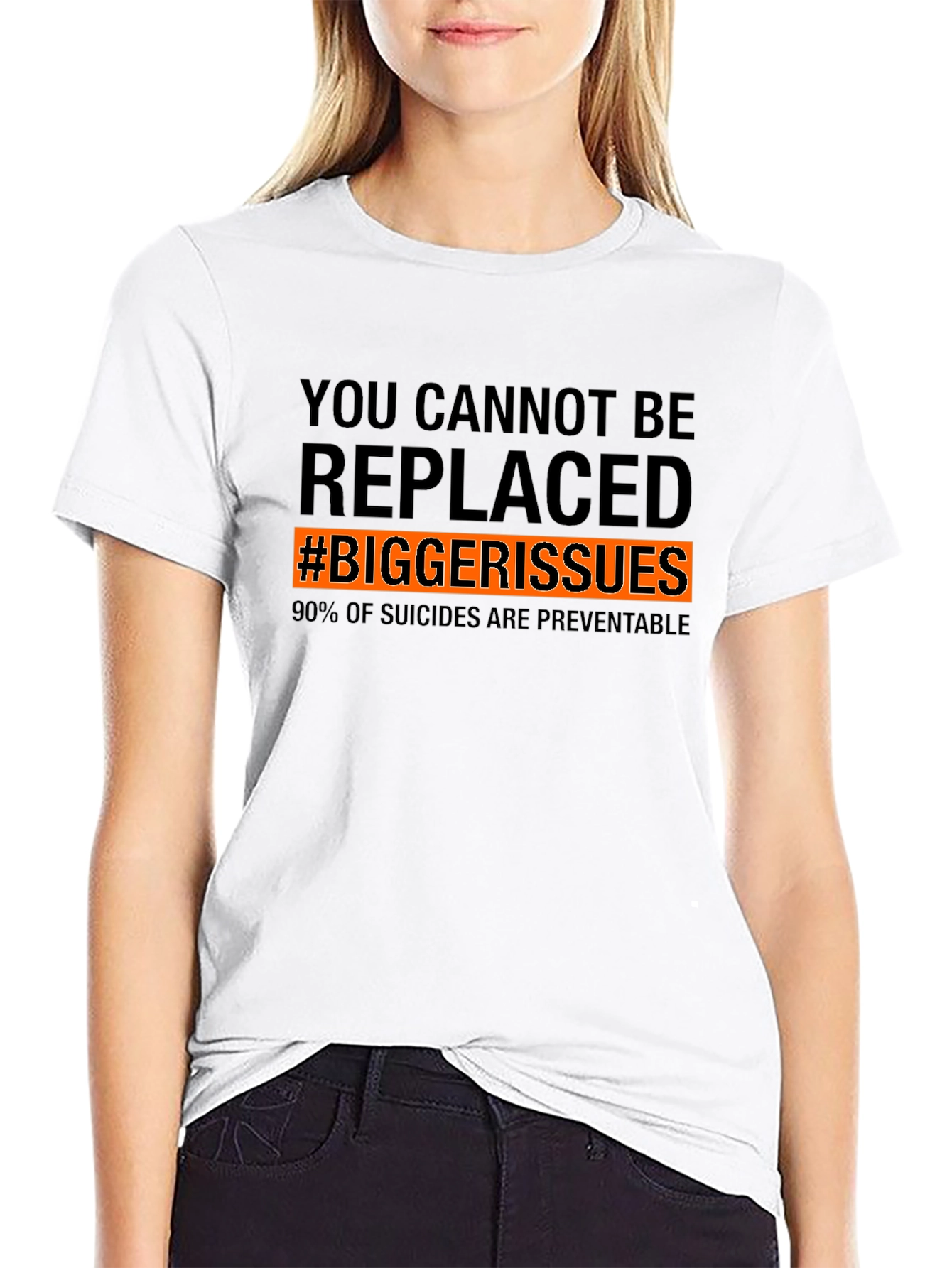 Black You Cannot Be Replaced T-Shirt view 9