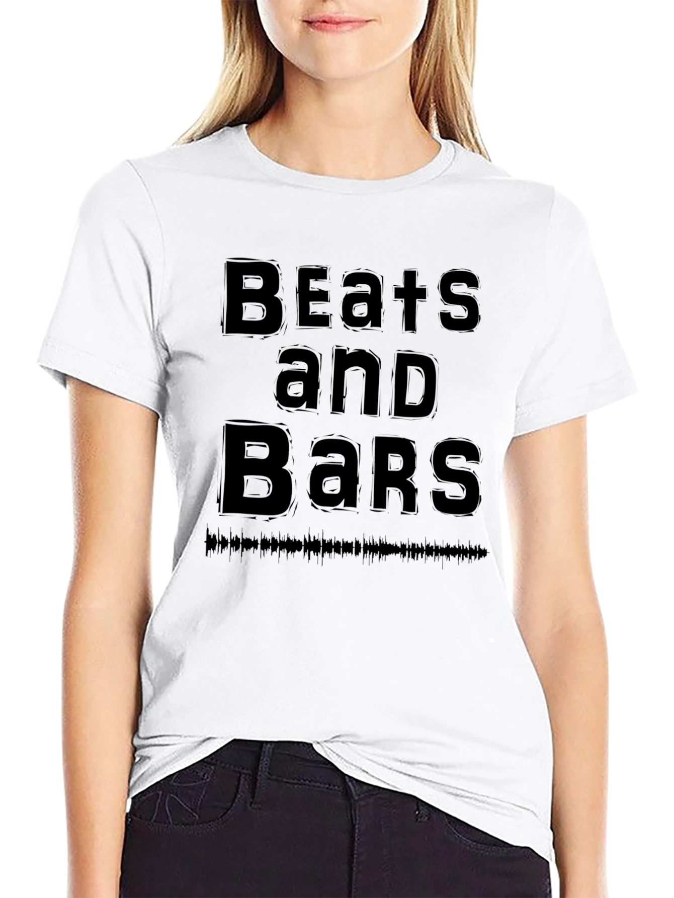 Black Beats and Bars Black Graphic Tee view 9