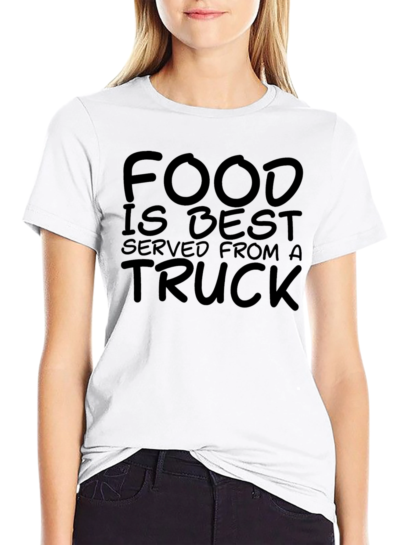 Black Food Truck Lover Black Cotton Tee view 9