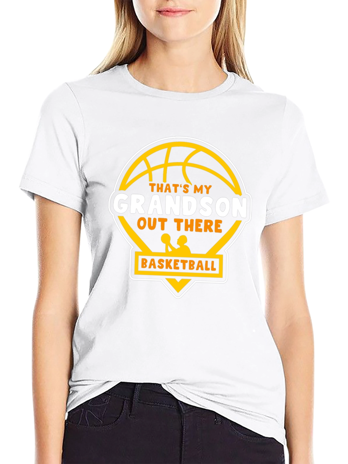 Black That's My Grandson Basketball T-Shirt view 9