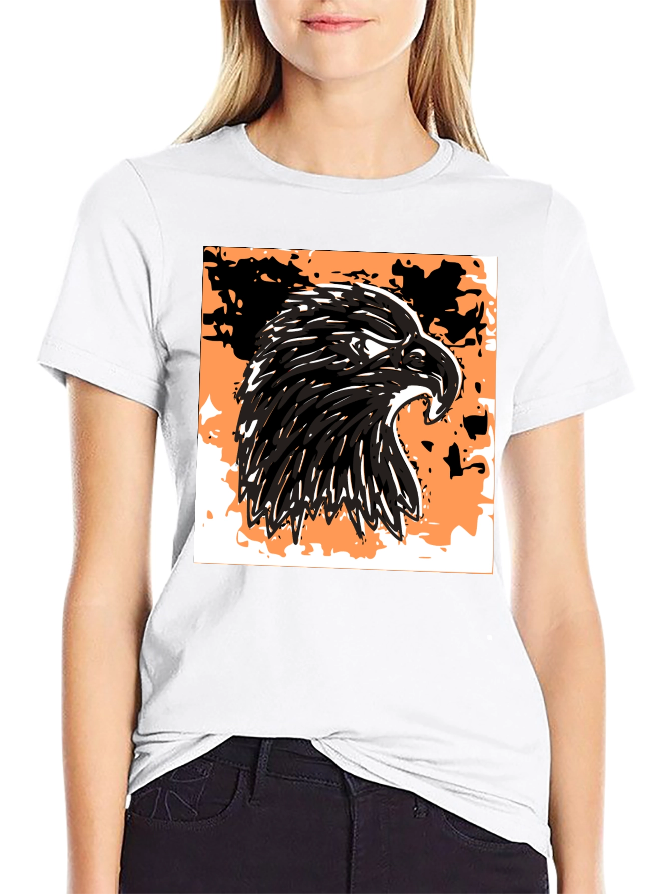 Black Eagle Graphic T-Shirt - Bold Black Design view 9